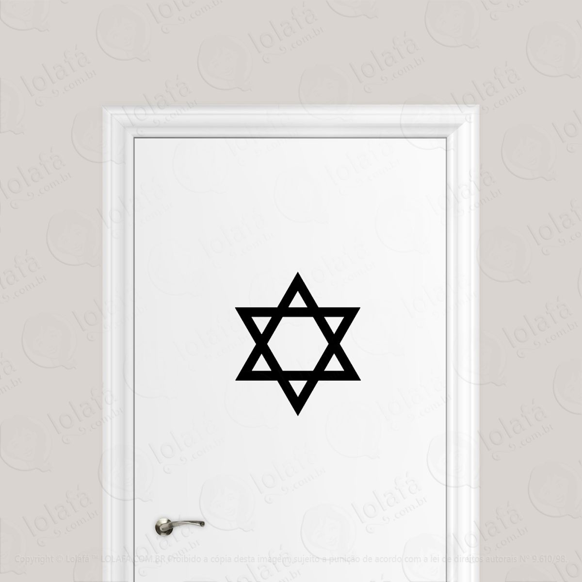 Adesivo Para Porta Estrela De Davi Mod:1799