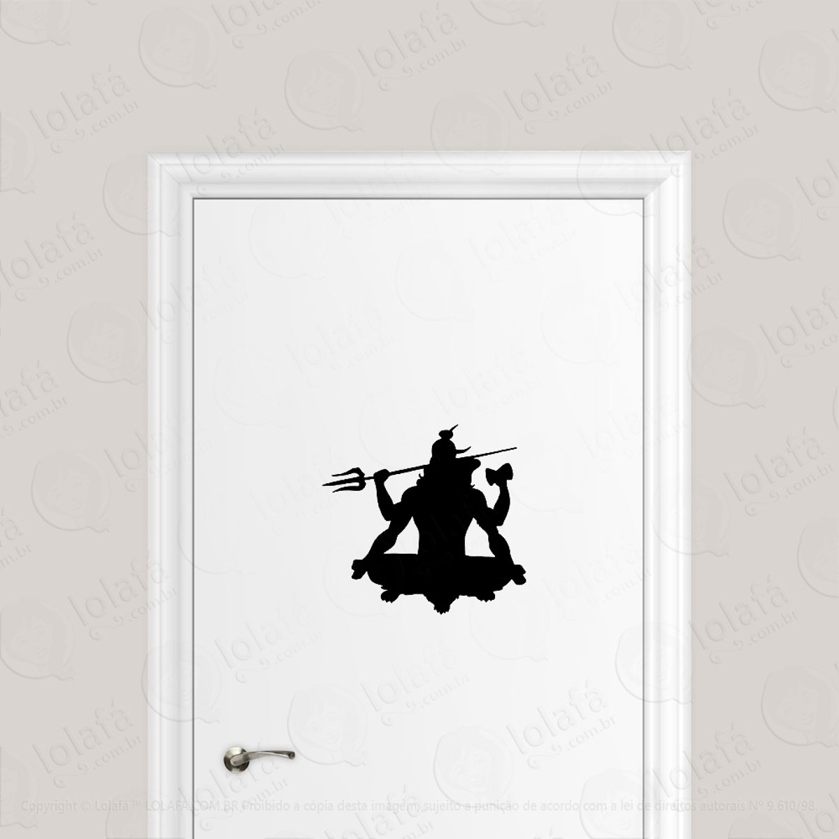 Adesivo Para Porta Deusa Shiva - Hindu Mod:1801