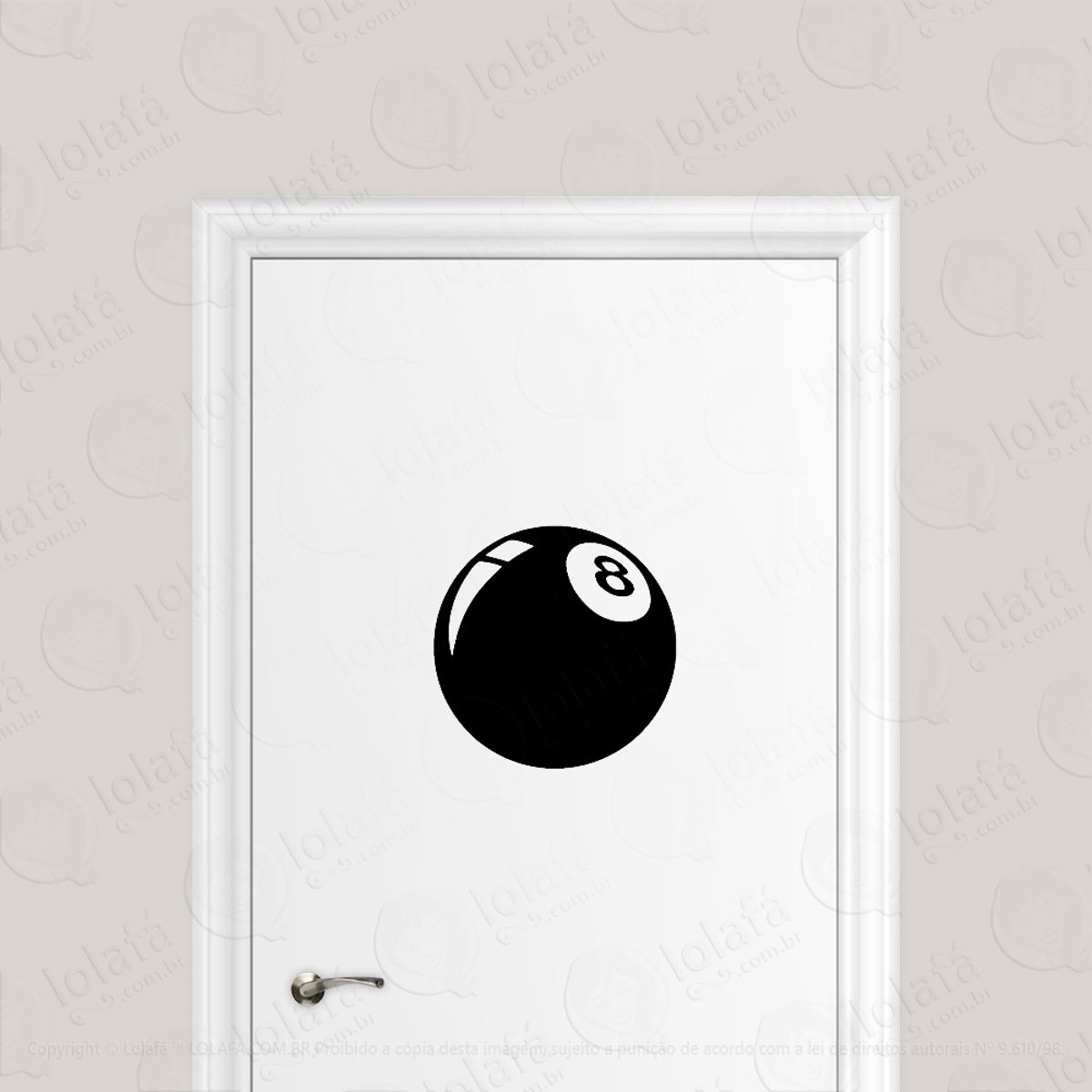 Adesivo Para Porta Bola 8 Sinuca Mod:1802