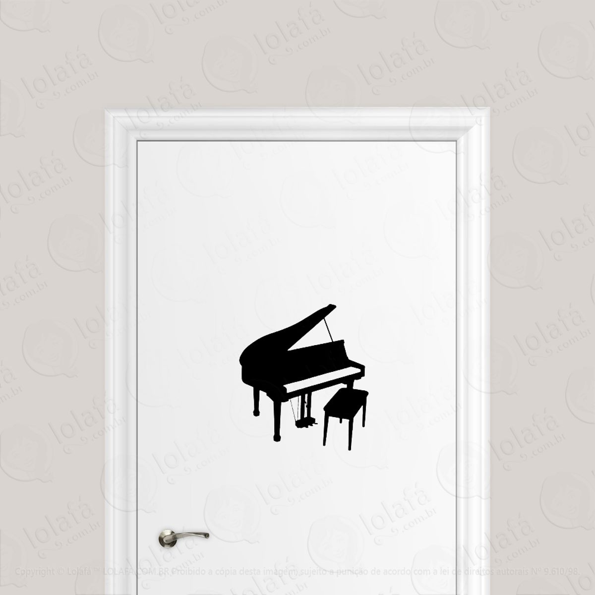 Adesivo Para Porta Piano De Cauda Musicista Mod:1805