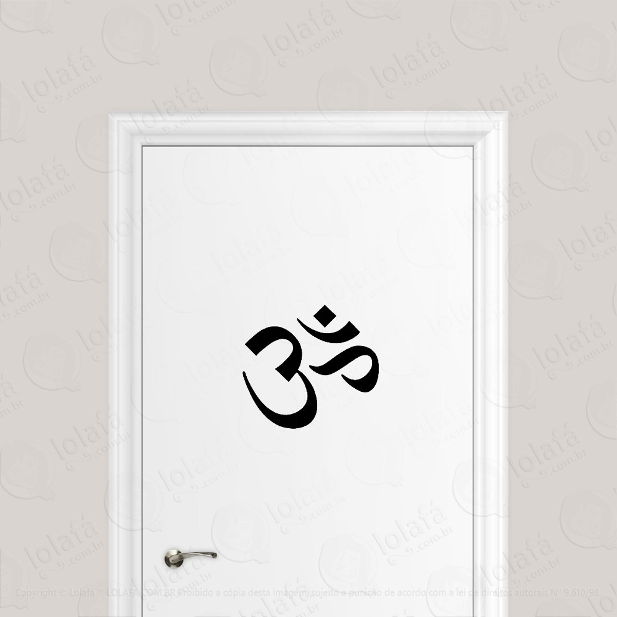 Adesivo Para Porta Símbolo Hinduísmo Om Mod:1807