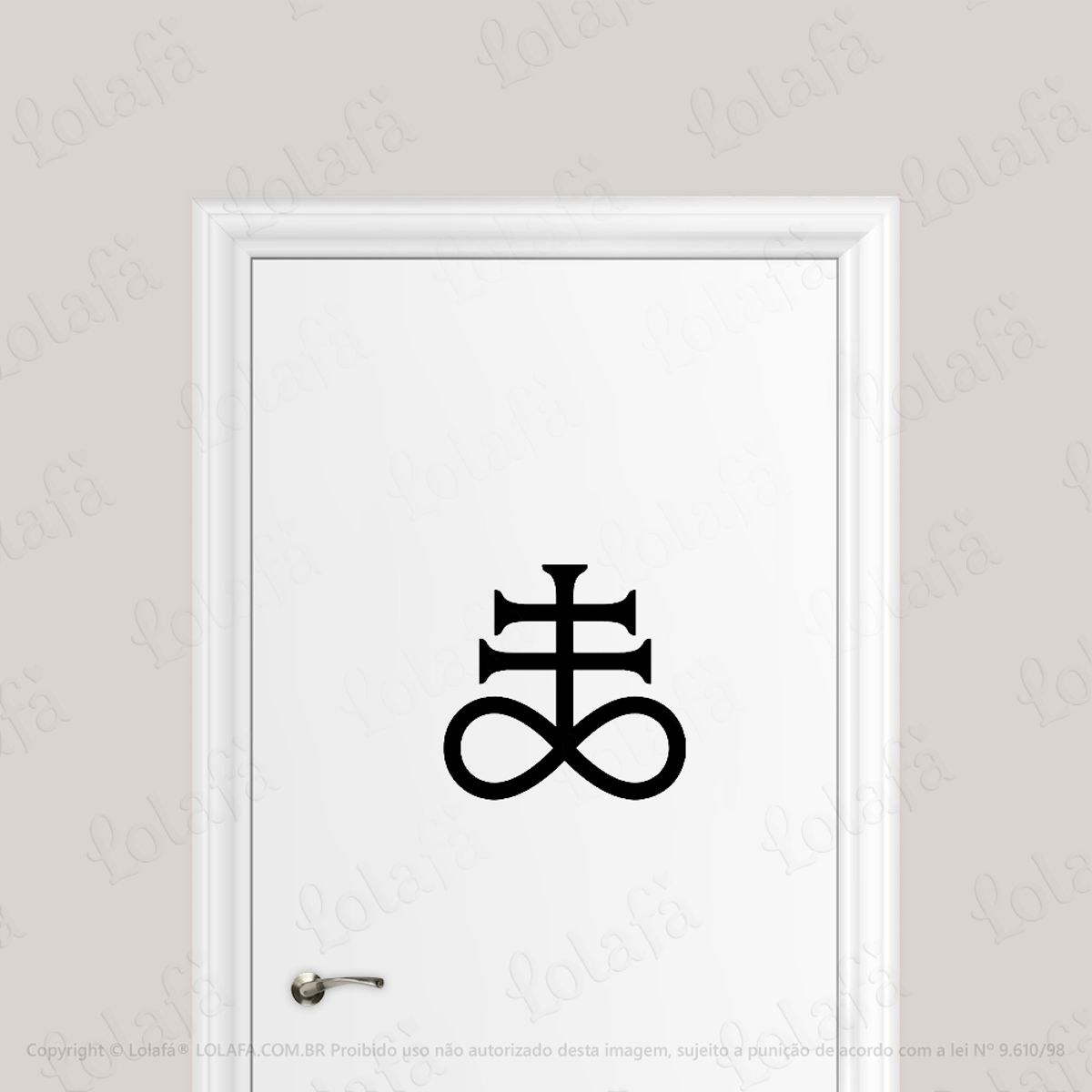 Adesivo Para Porta Cruz De Leviatã Mod:1811