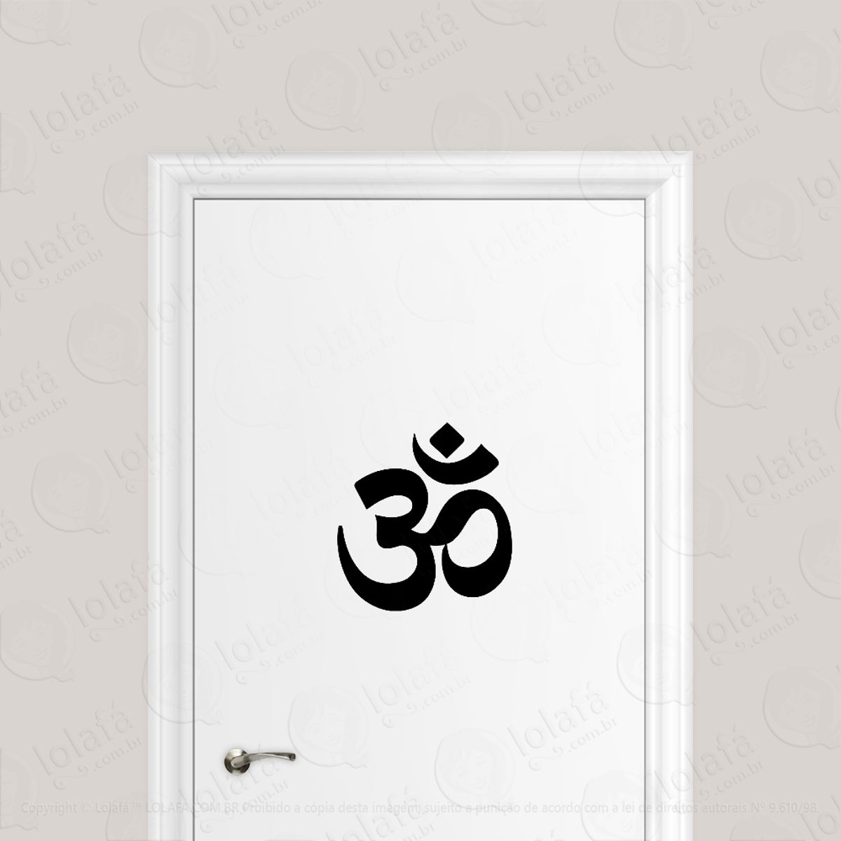 Adesivo Para Porta Símbolo Om Zen Mod:1813