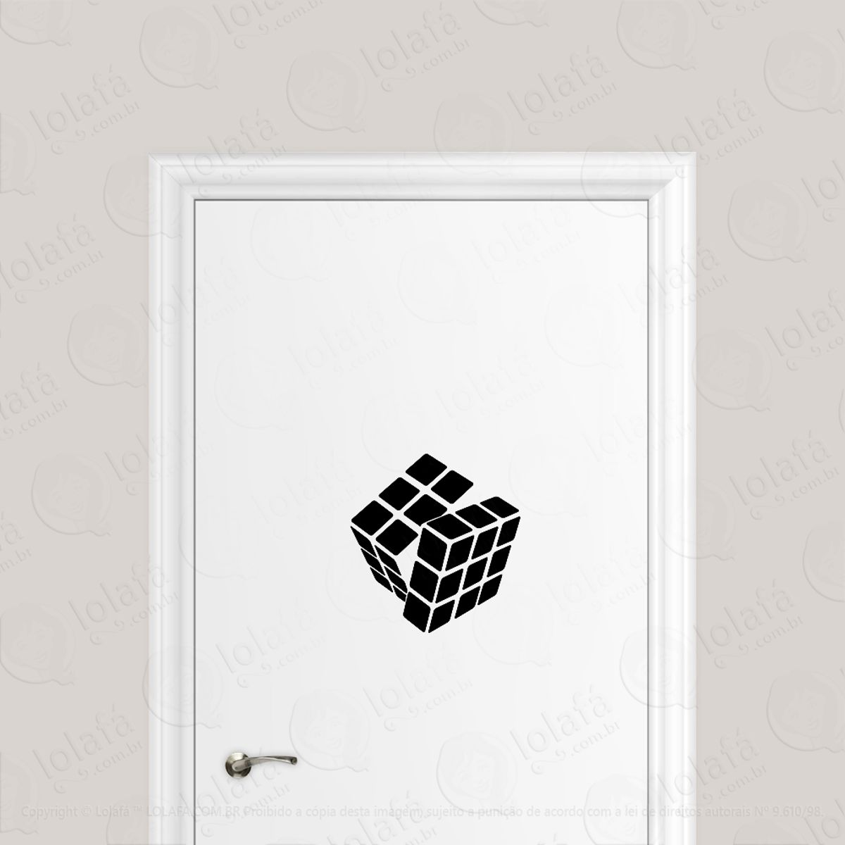 Adesivo Para Porta Cubo Mágico Mod:1821