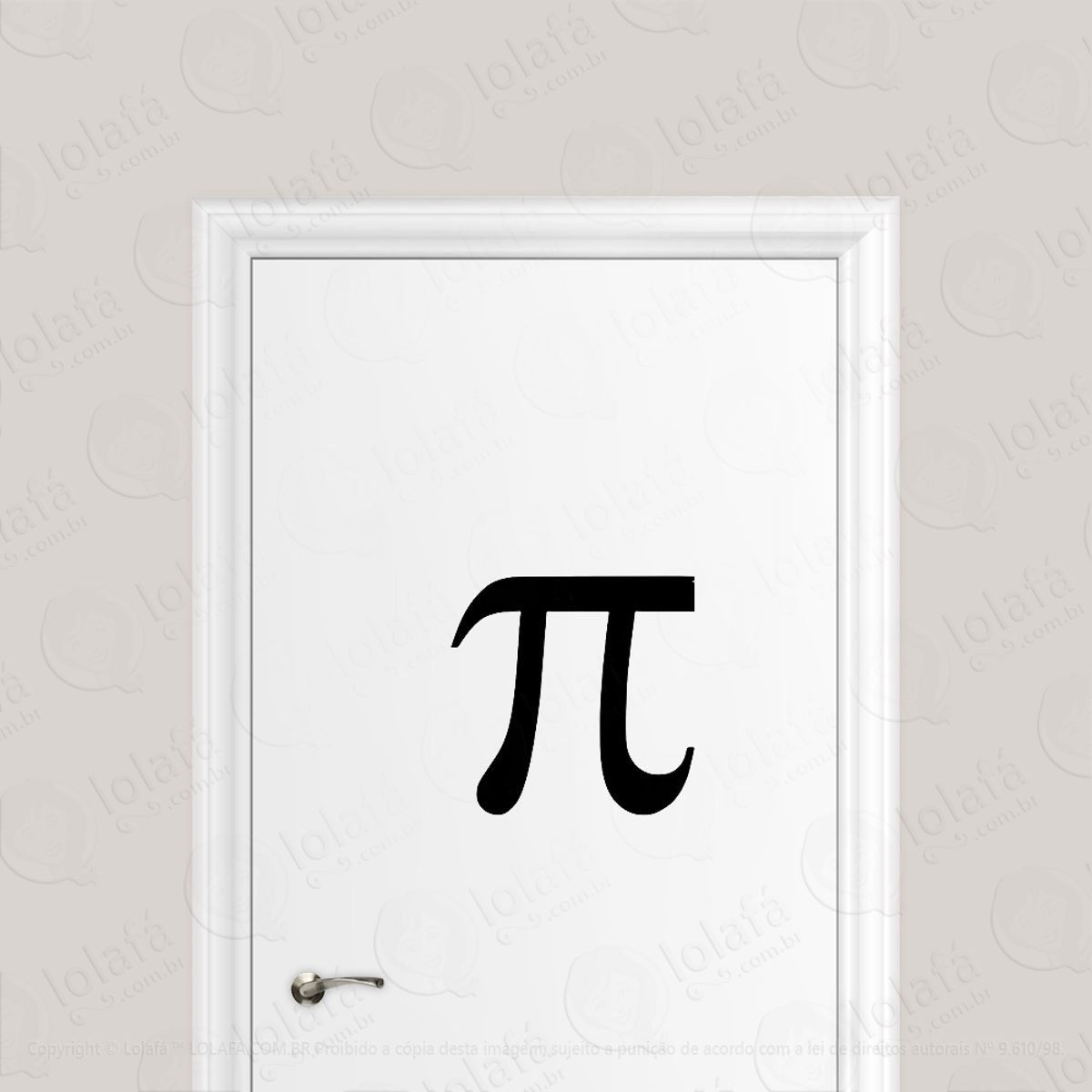 Adesivo Para Porta Matemática - Número Pi 3,14 Mod:1823