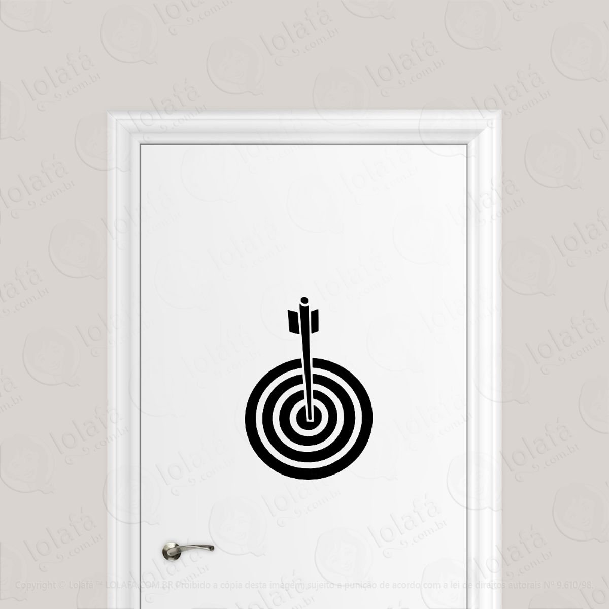 Adesivo Para Porta Flechada Na Mosca Mod:1828