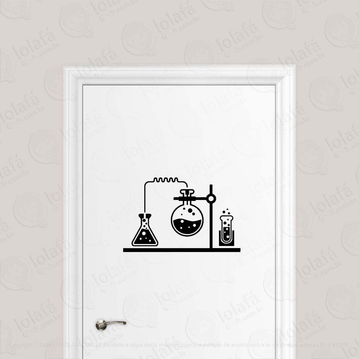 Adesivo Para Porta Laboratório De Química Mod:1830