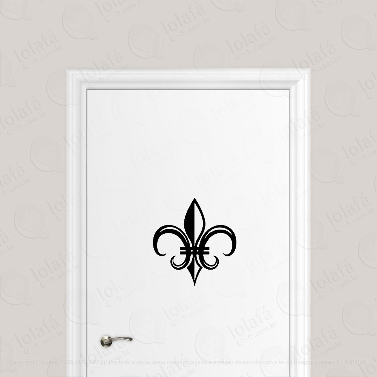 Adesivo Para Porta Flor De Lis Mod:1833