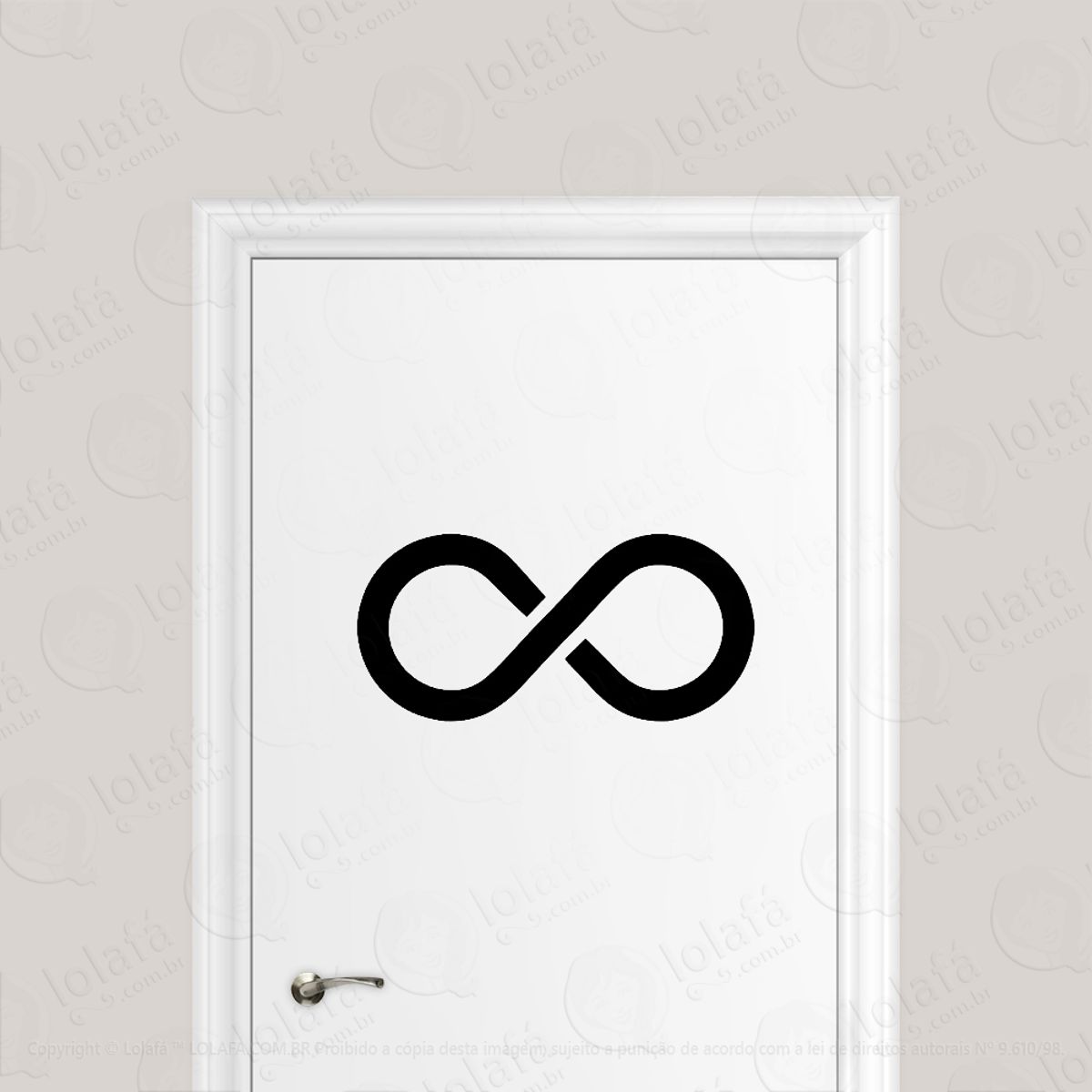 Adesivo Para Porta Símbolo Infinito Lemniscata Mod:1838