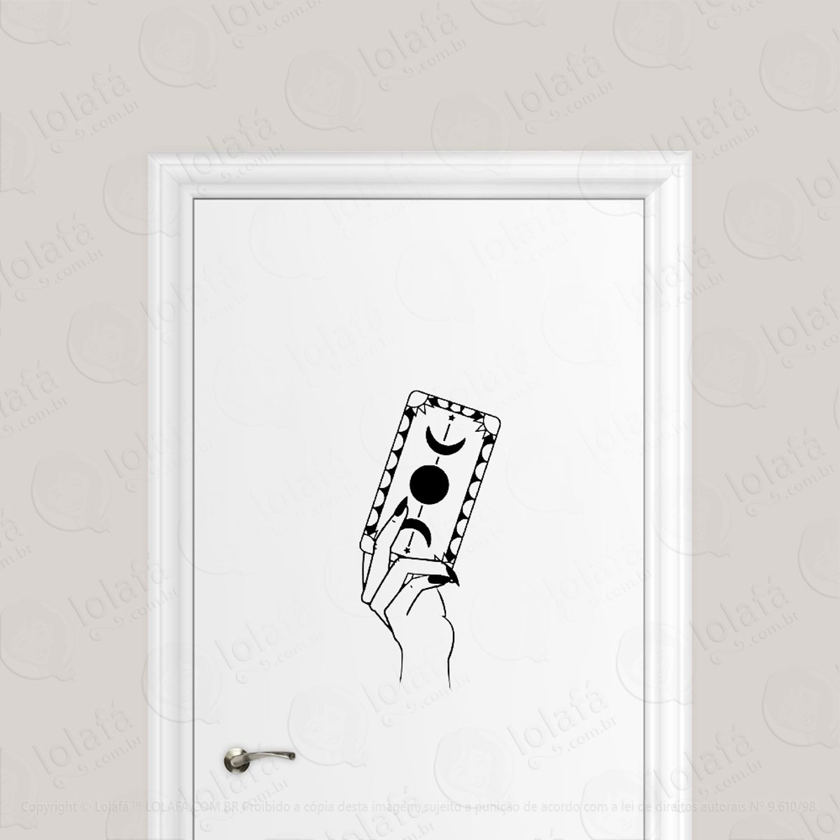 Adesivo Para Porta Carta Tarot - Cartomante Mod:1839
