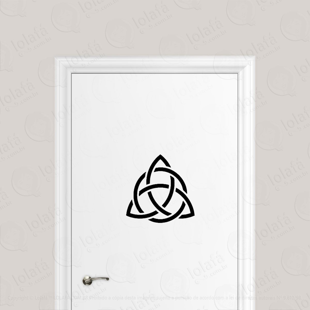 Adesivo Para Porta Triqueta Símbolo Celta Mod:1842