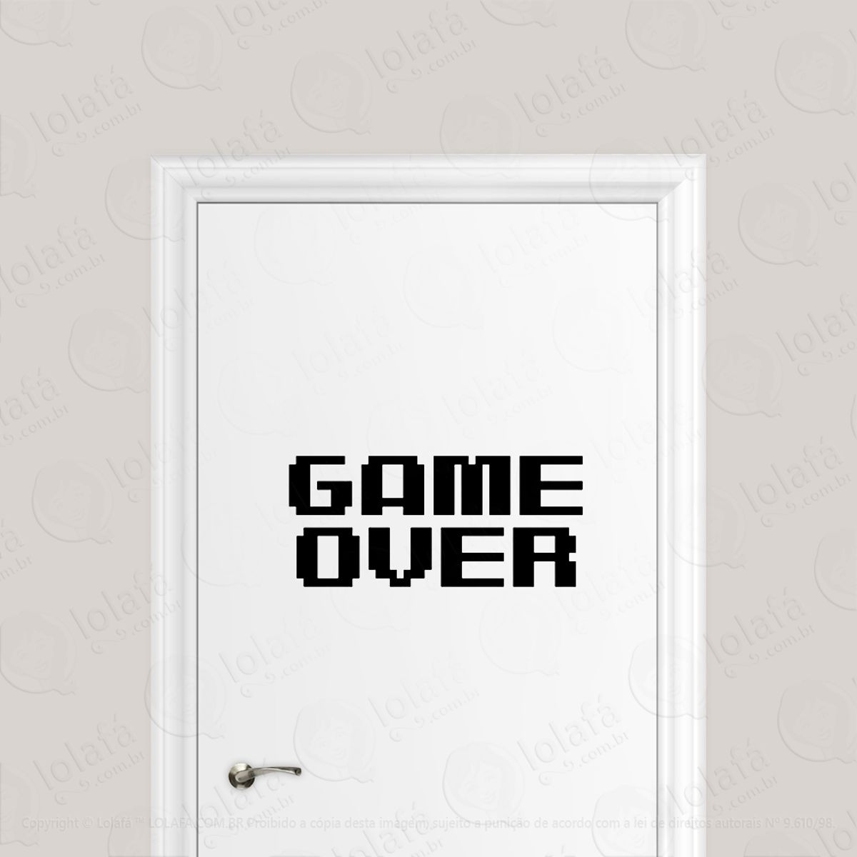 Adesivo Para Porta Game Over Mod:1850