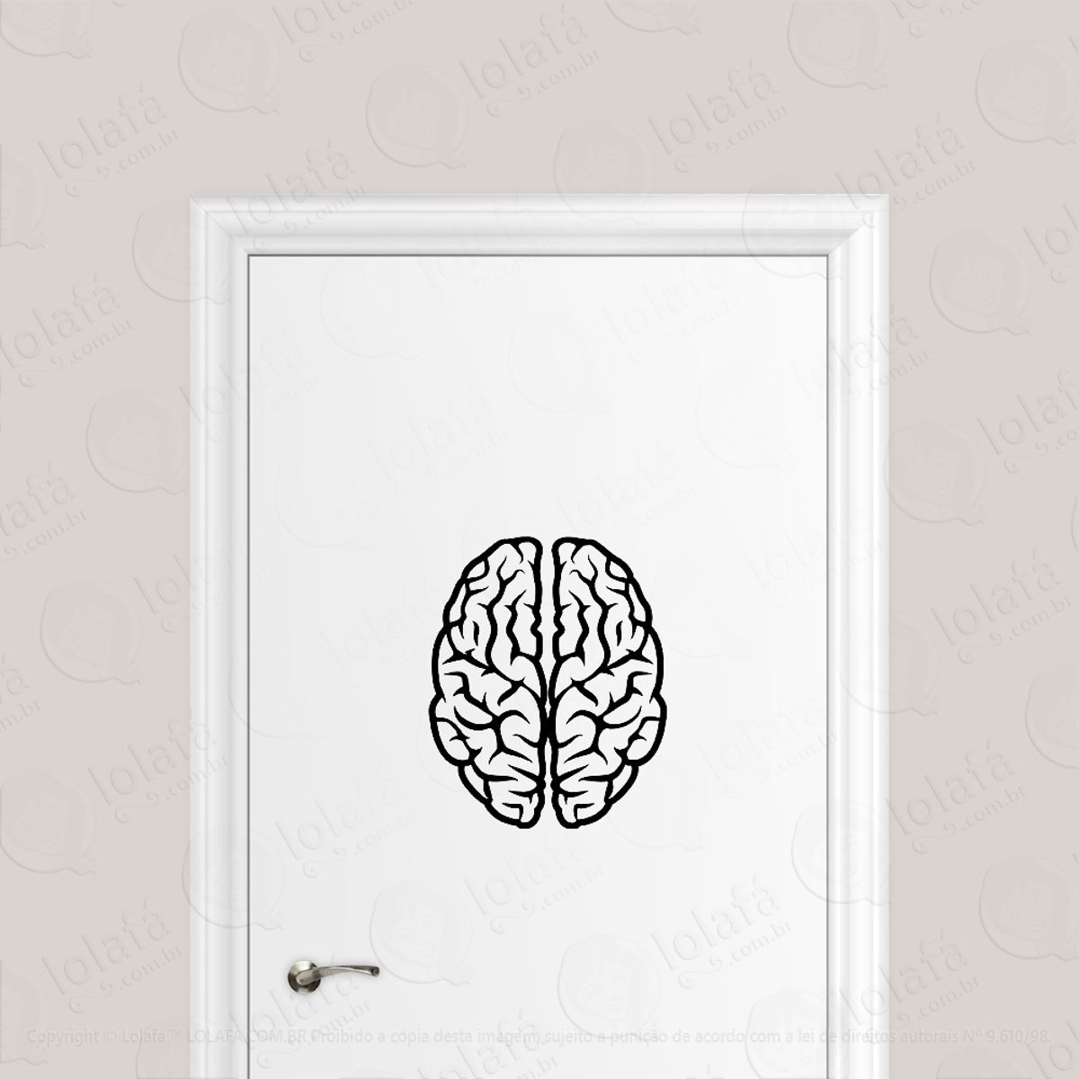 Adesivo Para Porta Biologia Cérebro Mod:1862