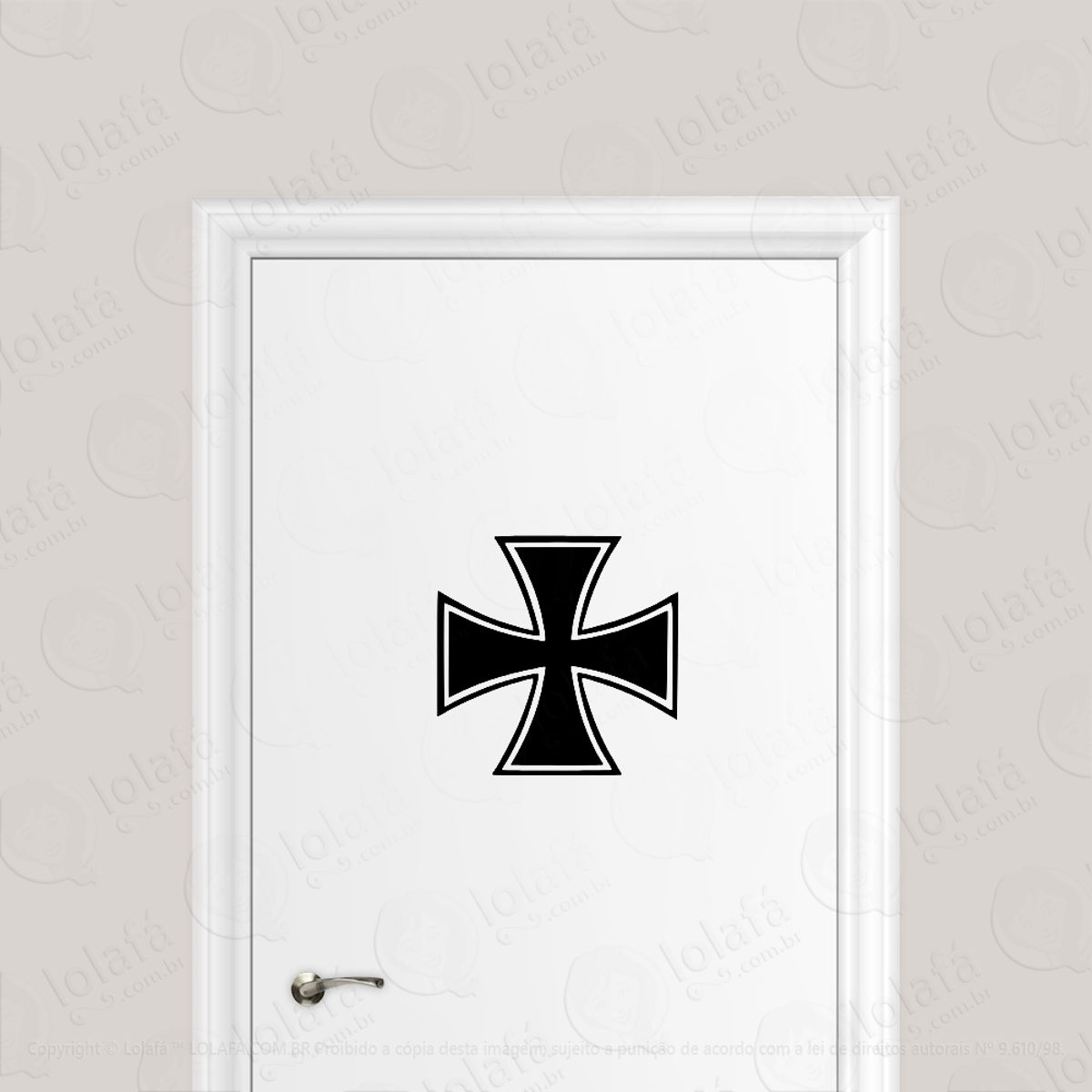 Adesivo Para Porta Cruz De Ferro Mod:1863