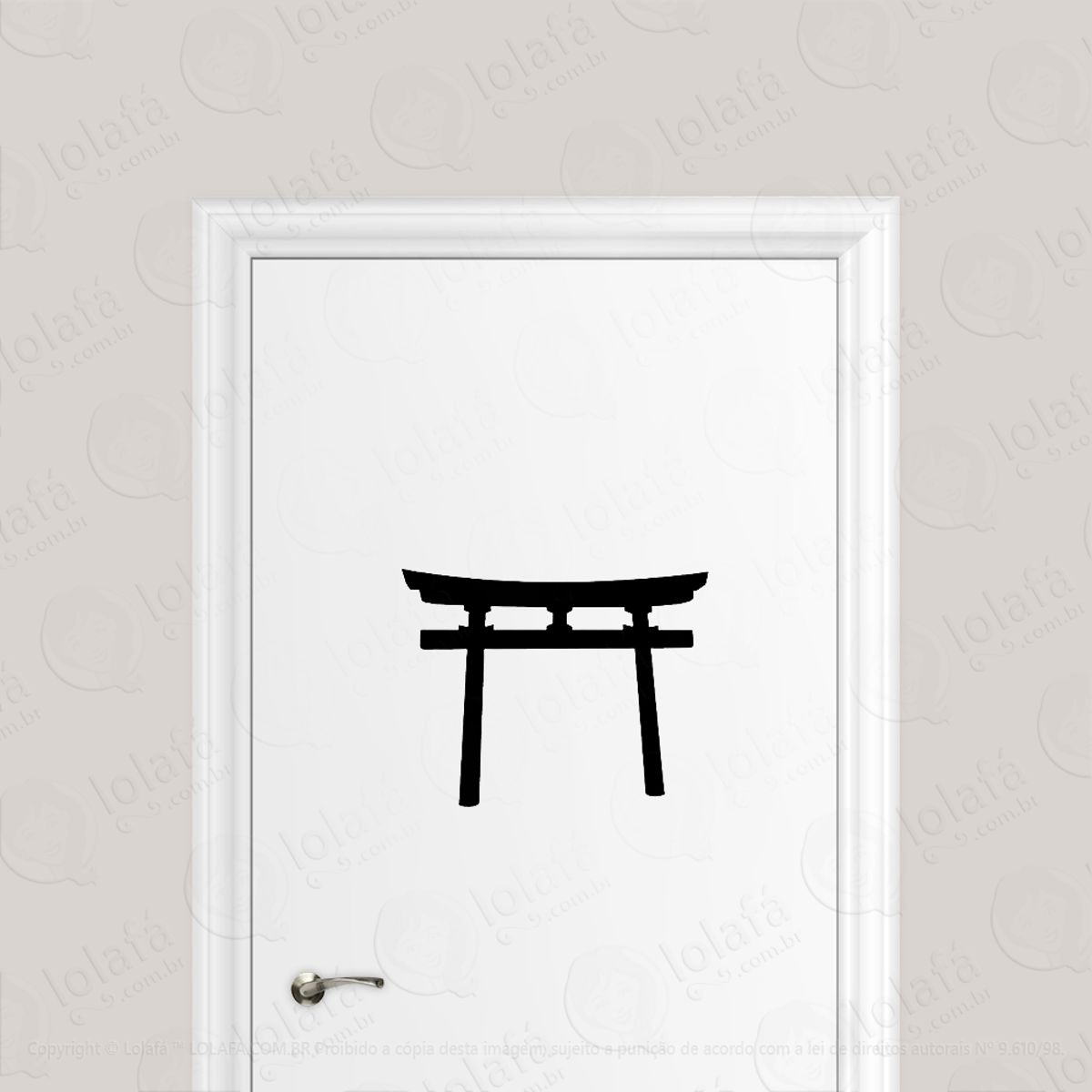 Adesivo Para Porta Xintoísmo Portão Torii Shinto Mod:1867