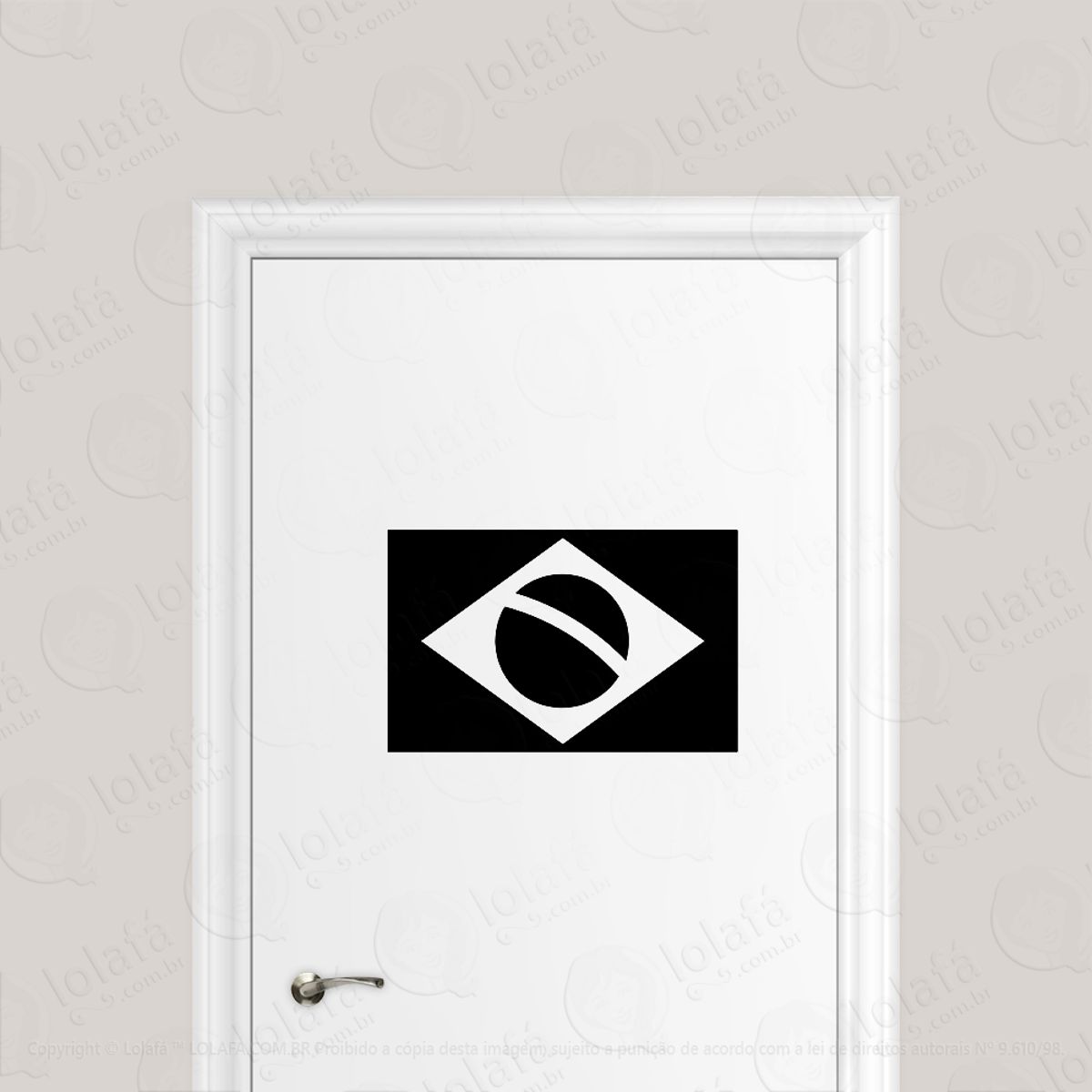 Adesivo Para Porta Bandeira Do Brasil Mod:1871
