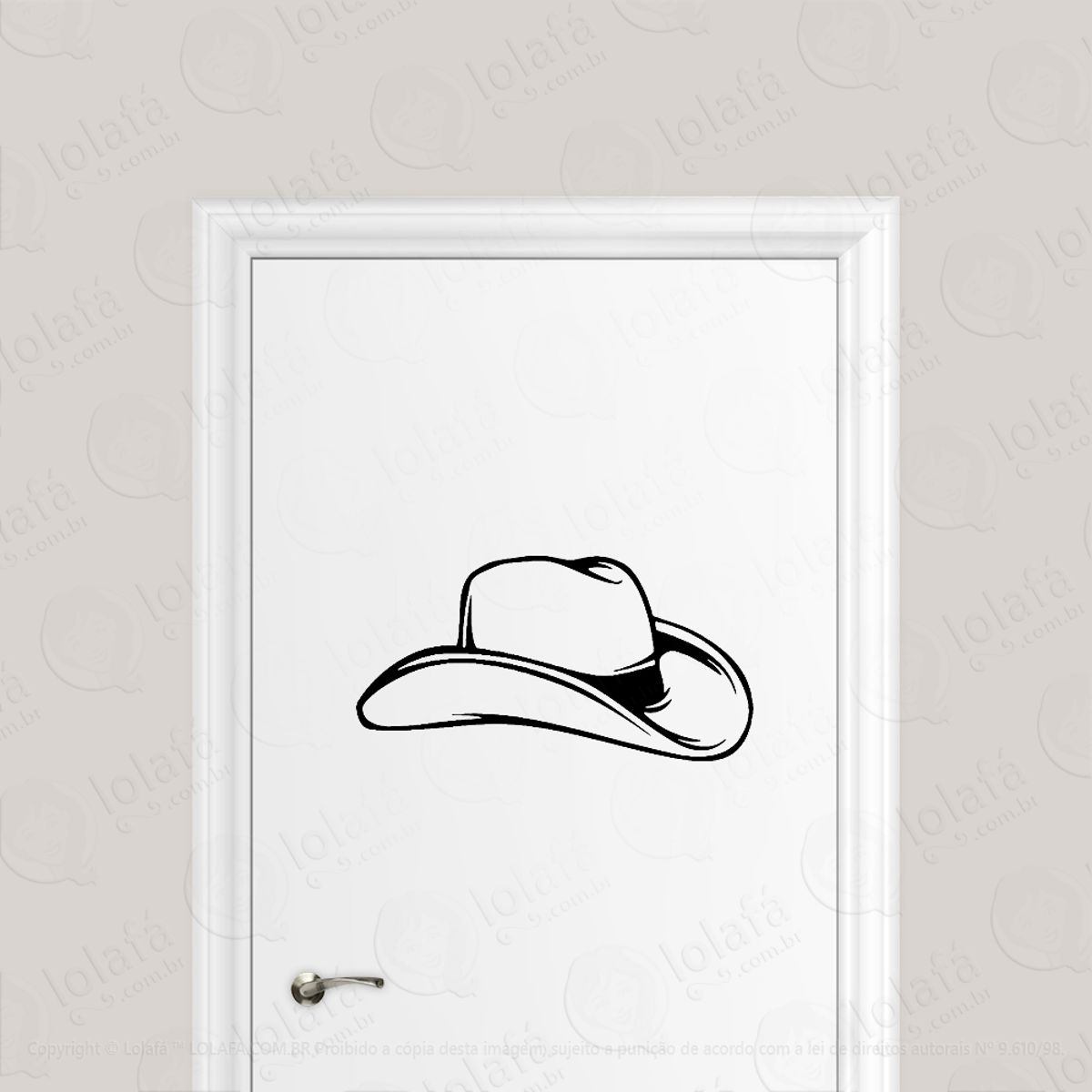 Adesivo Para Porta Chapéu Sertanejo Cowboy Mod:1875