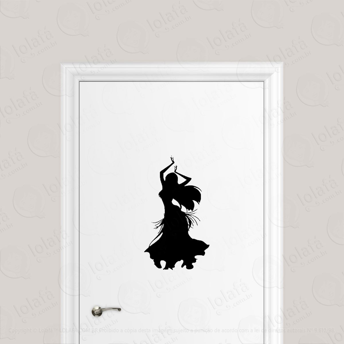 Adesivo Para Porta Mulher Em Dança Do Ventre Mod:1881