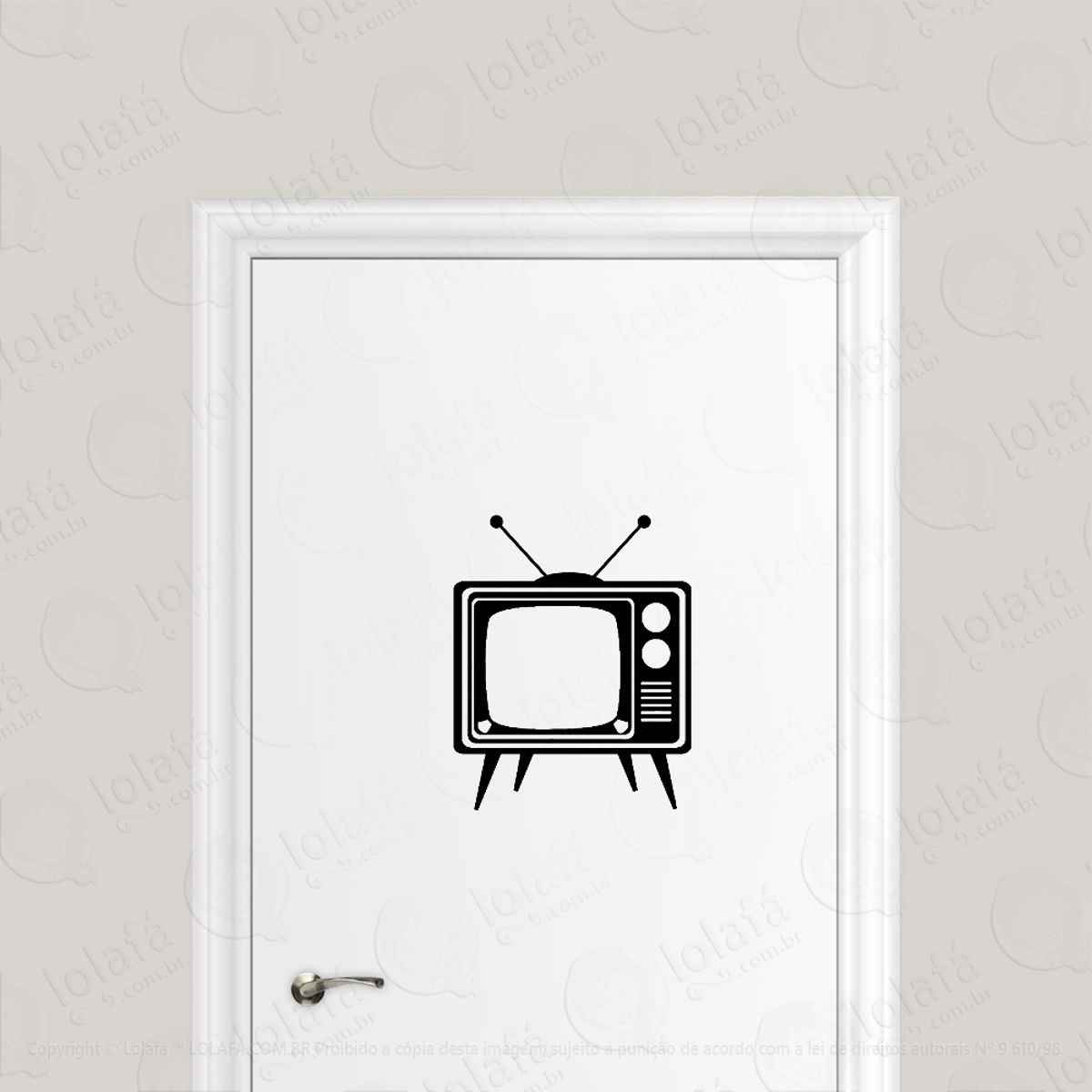 Adesivo Para Porta Televisão De Tubo Retro Mod:1883
