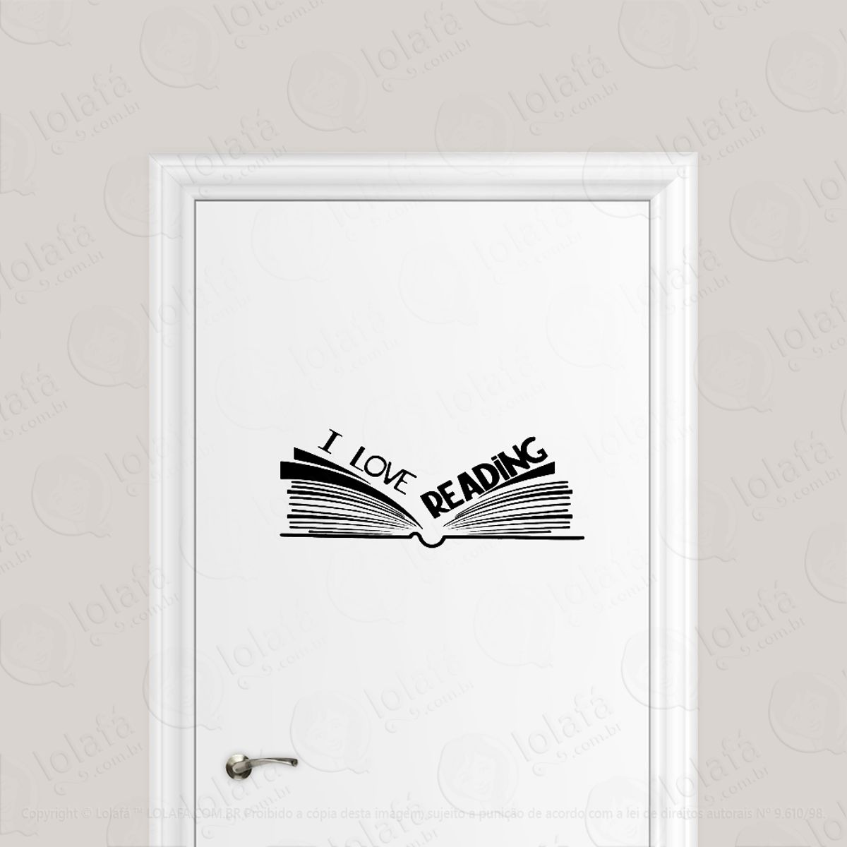 Adesivo Para Porta Amor Por Livros E Leitura Mod:1884