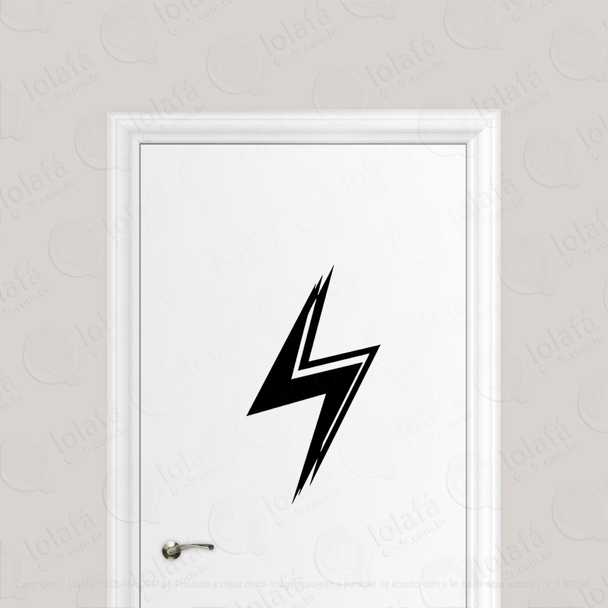 Adesivo Para Porta Raio Relâmpago De Luz Trovão Mod:1890