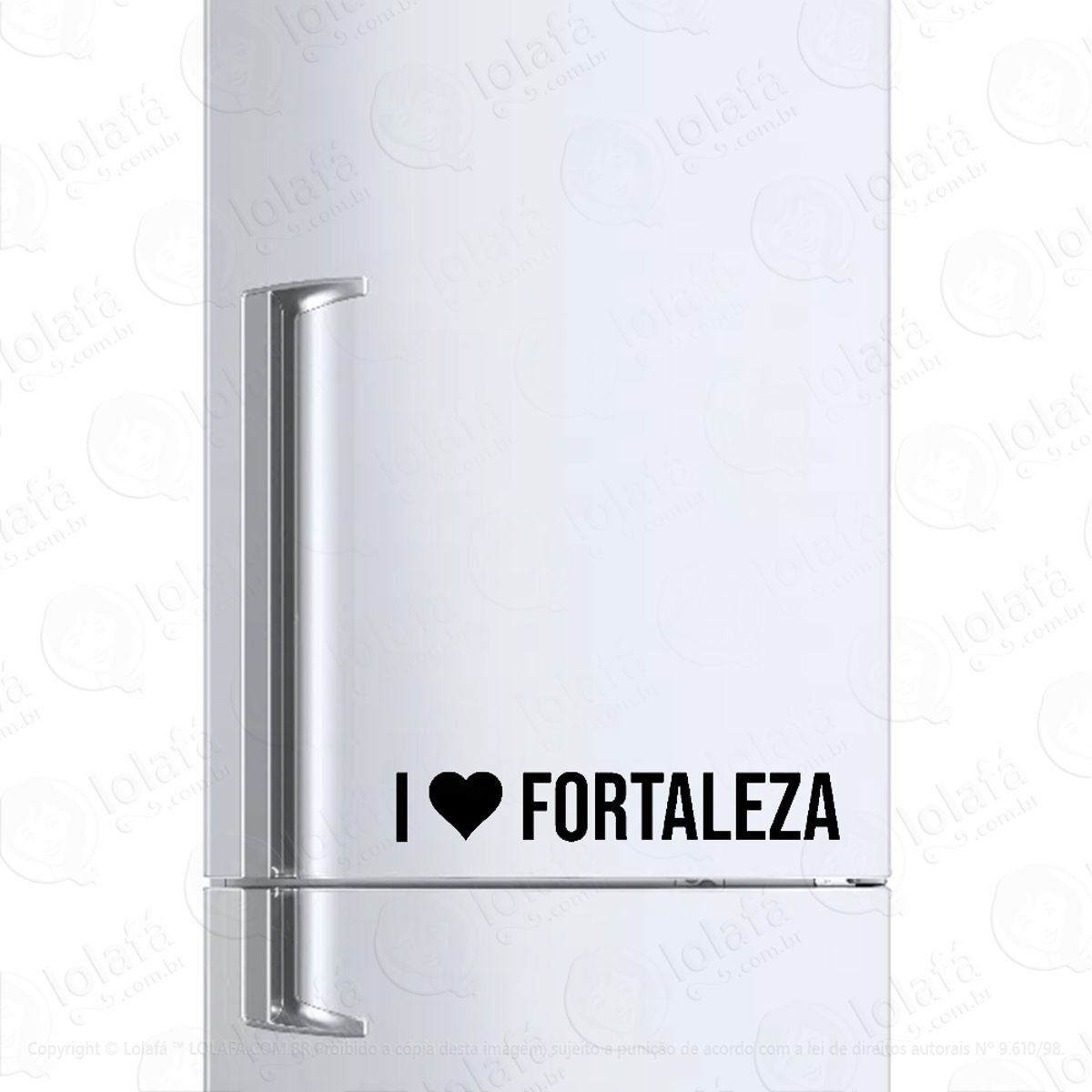 Adesivo Para Geladeira Eu Amo Fortaleza - I Love Fortaleza Mod:1902