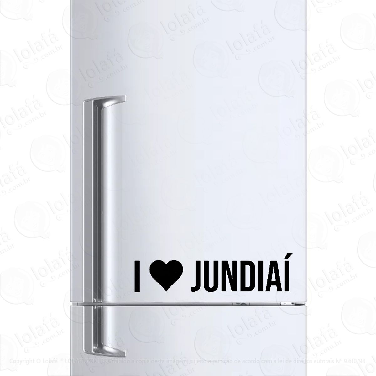 Adesivo Para Geladeira Eu Amo Jundiaí - I Love Jundiaí Mod:1905