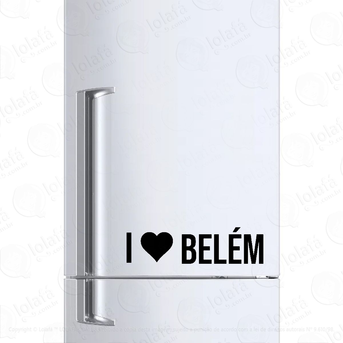 Adesivo Para Geladeira Eu Amo Belém - I Love Belém Mod:1919