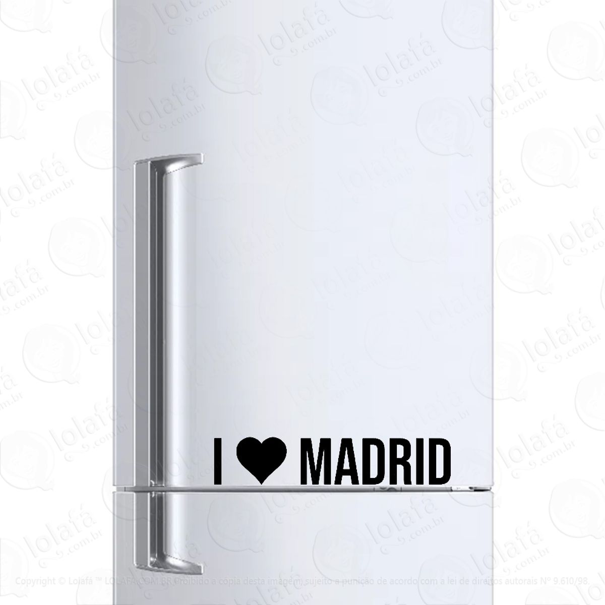 Adesivo Para Geladeira Eu Amo Madrid Mod:1931