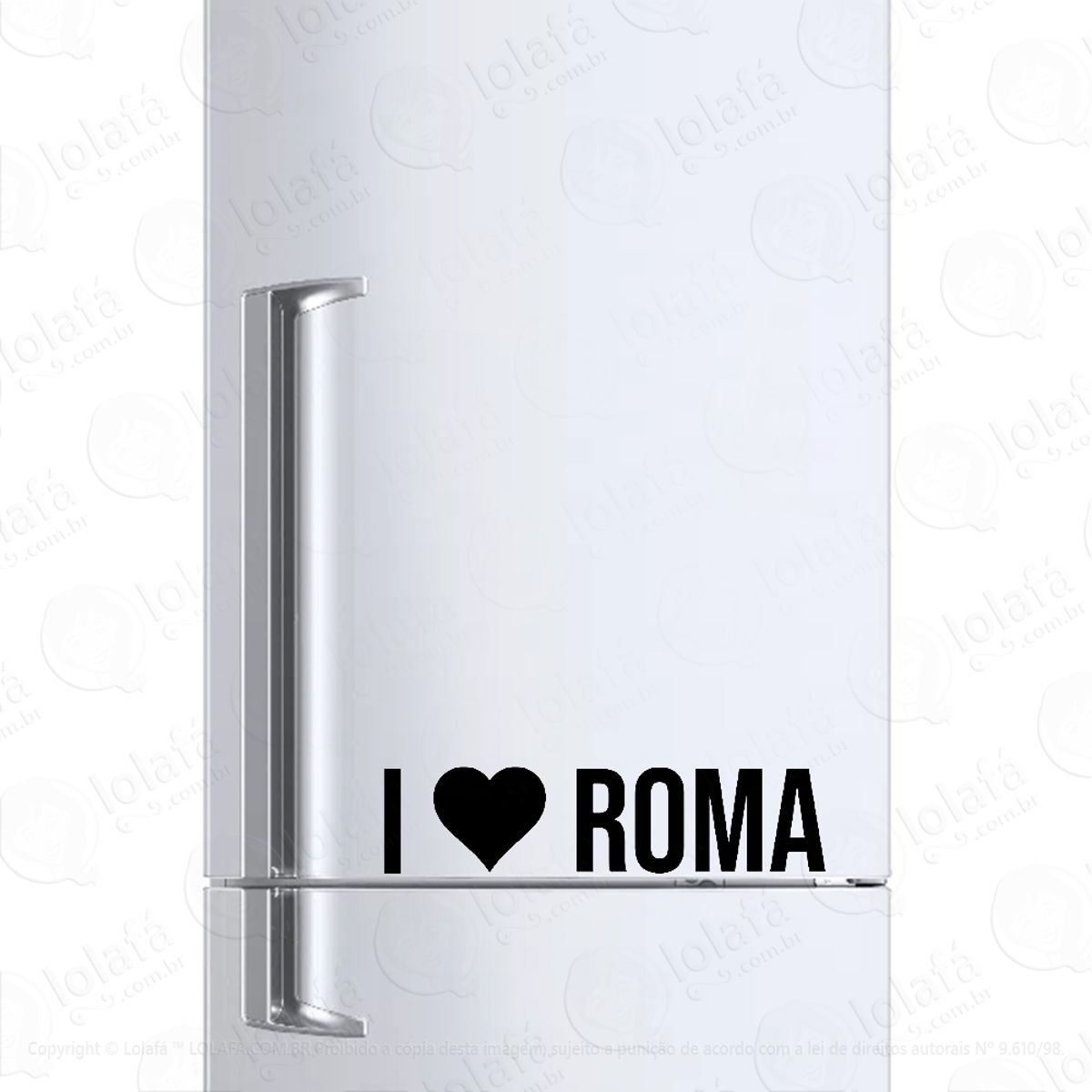 Adesivo Para Geladeira Eu Amo Roma Mod:1943
