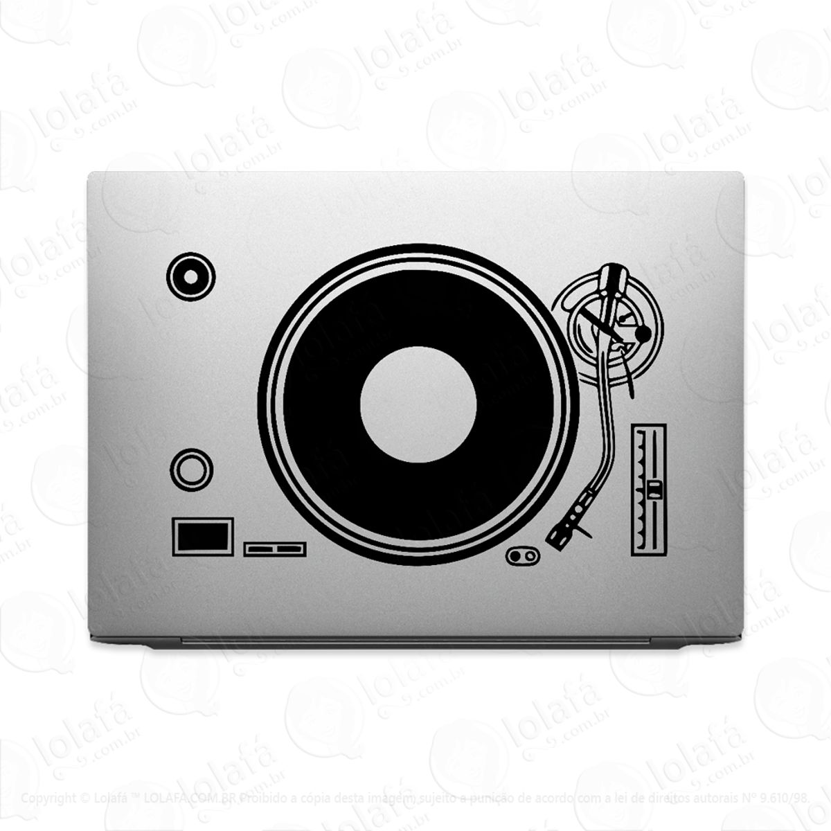 Adesivo Para Notebook Toca Discos Dj Mod:1963