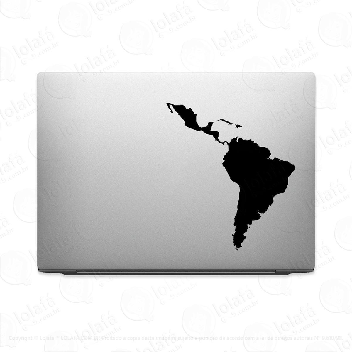 Adesivo Para Notebook Mapa América Latina Mod:1969