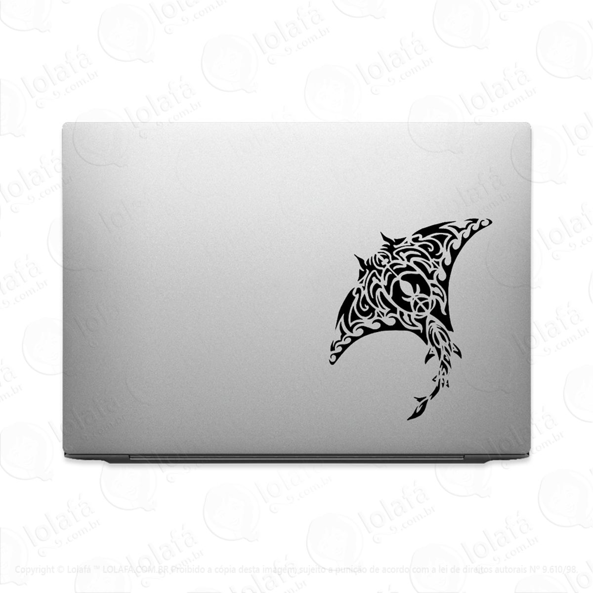 Adesivo Para Notebook Arraia Tribal Vida Marinha Mod:1973