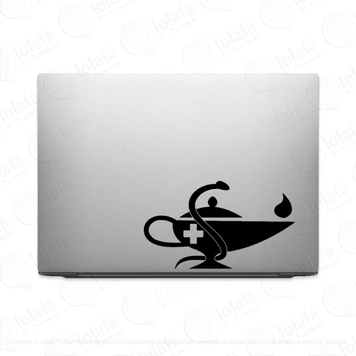 Adesivo Para Notebook Lâmpada Símbolo Enfermagem Mod:1981
