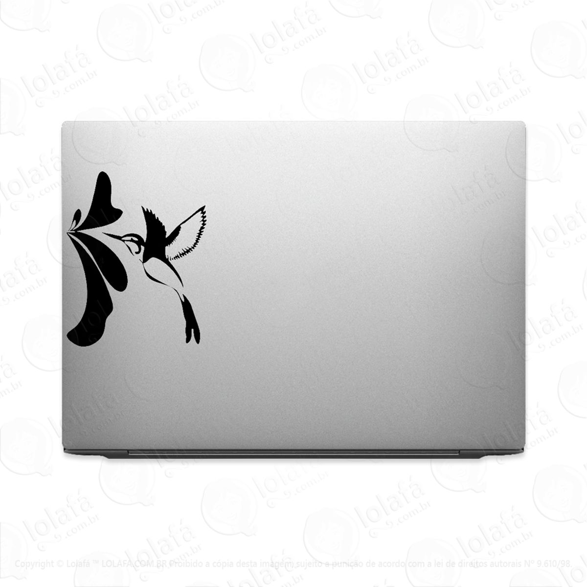 Adesivo Tablet Notebook Pc Pássaro Beija-flor Na Flor Mod:1987