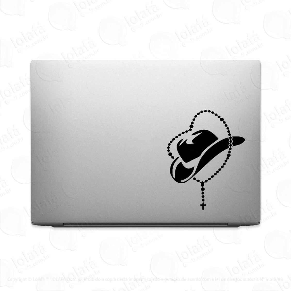 Adesivo Para Notebook Chapéu Vaqueiro E Terço Mod:1989