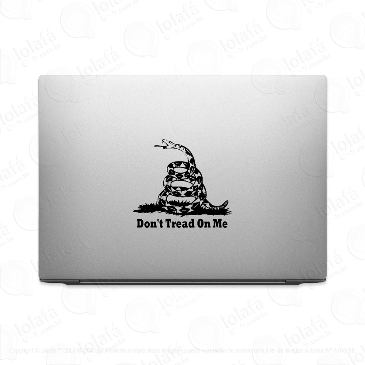 Adesivo Tablet Notebook Não Pise Em Mim Decal Inglês Macbook Mod:1995