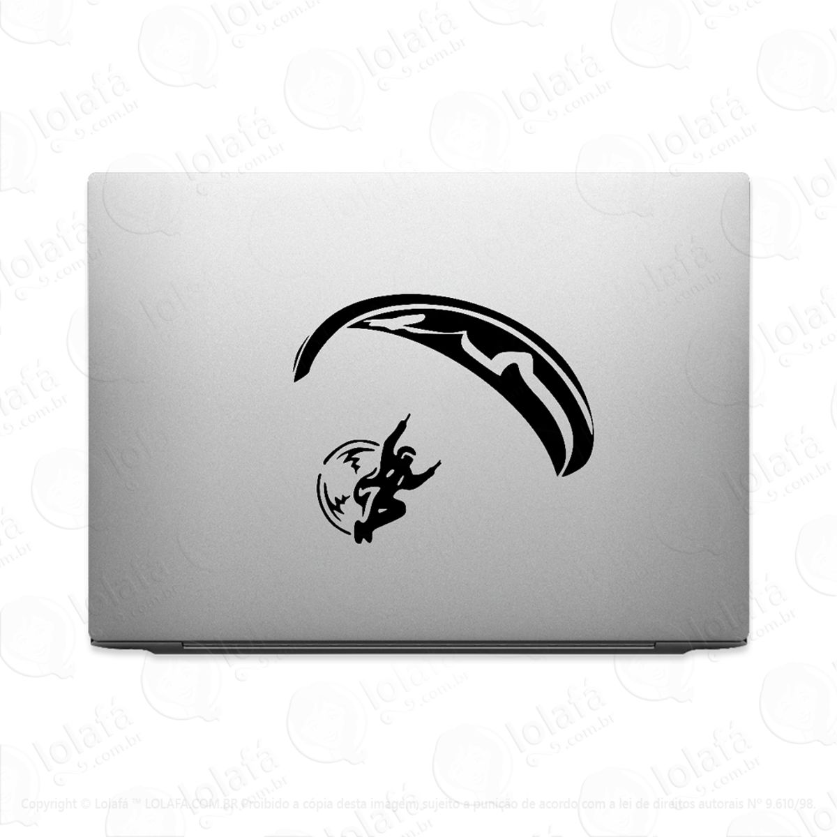 Adesivo Tablet Notebook Pc Paramotor Voo Homem Voando Mod:1996