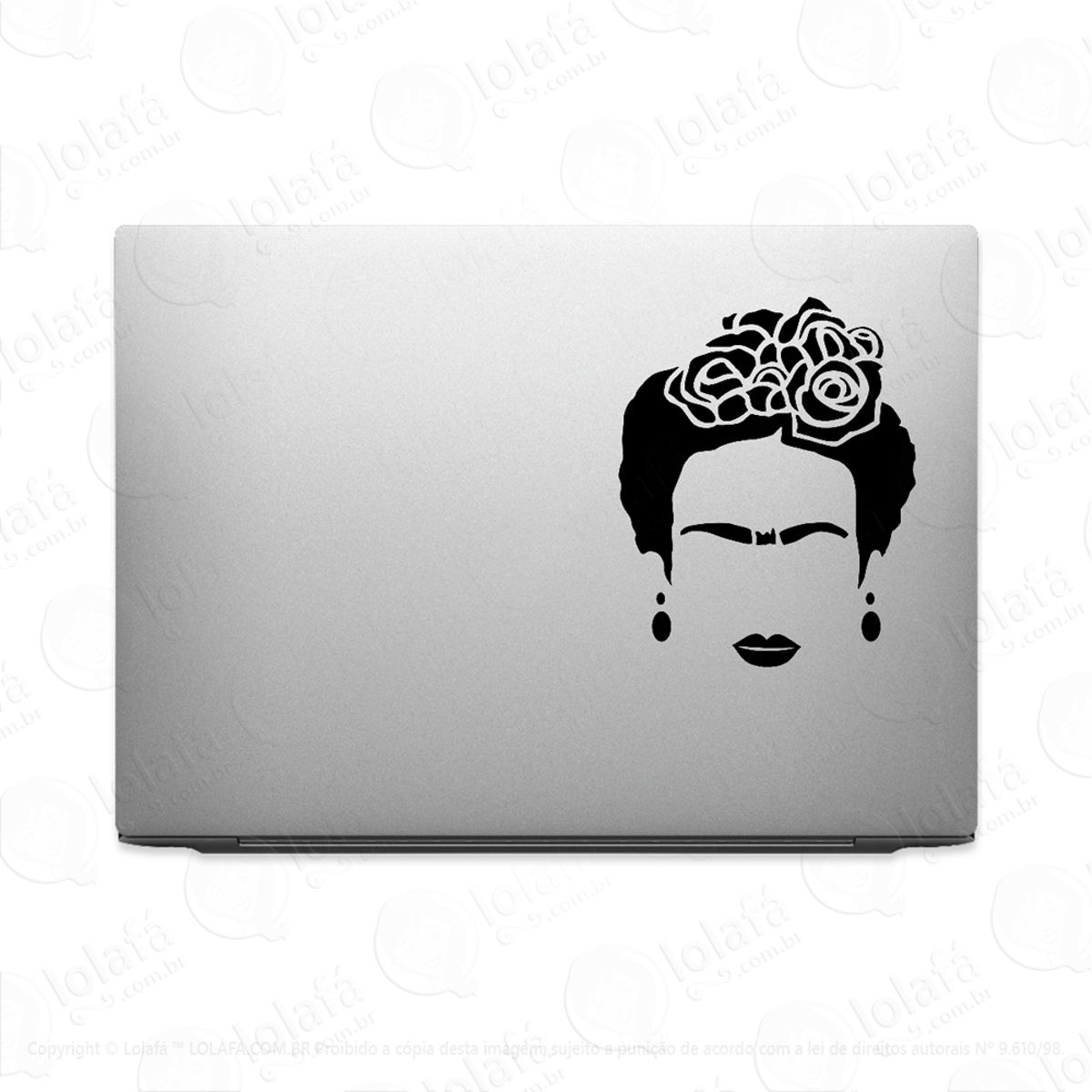 Adesivo Tablet Notebook Frida Kahlo Decal Macbook Mod:1999