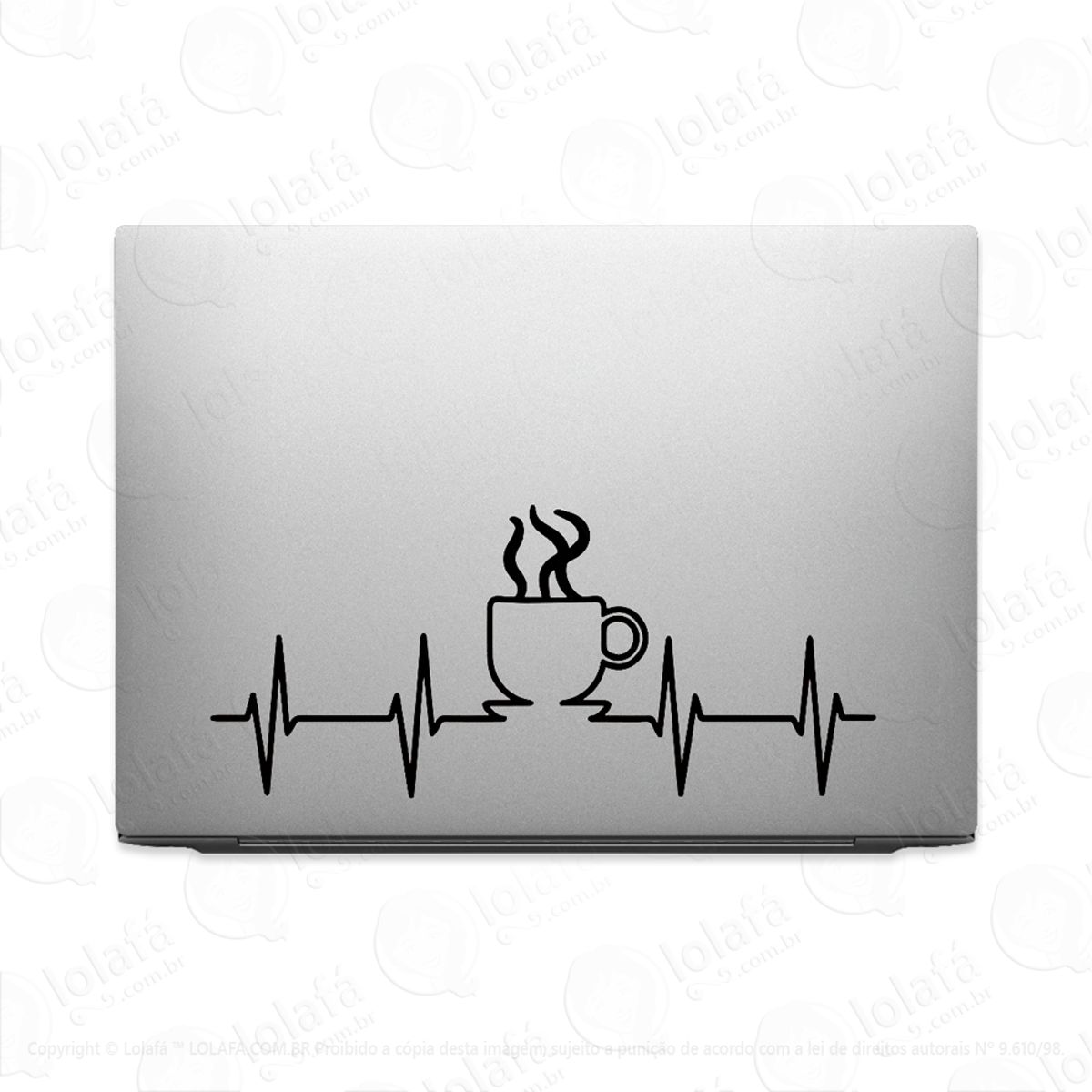 Adesivo Tablet Notebook Café Batimento Cardiaco Macbook Mod:2005