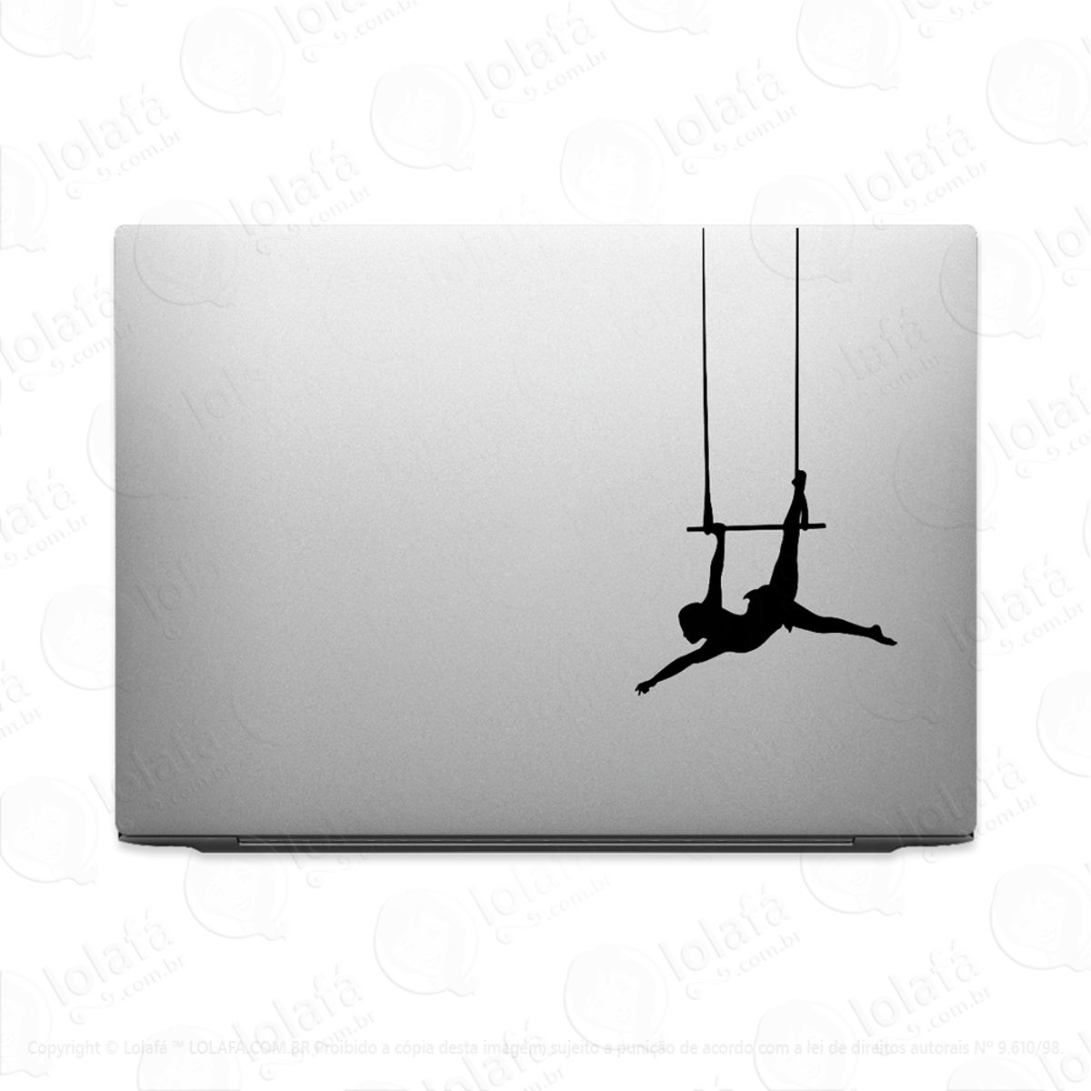 Adesivo Tablet Notebook Pc Trapezista Circo Artista Trapezio Mod:2013