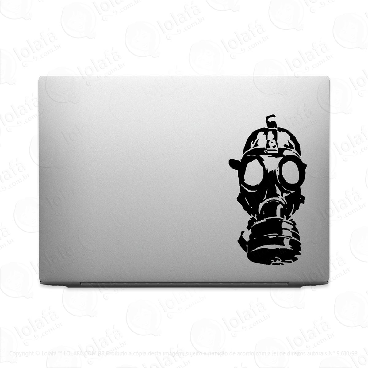 Adesivo Tablet Notebook Pc Máscara Gás Risco Biológico Mod:2023