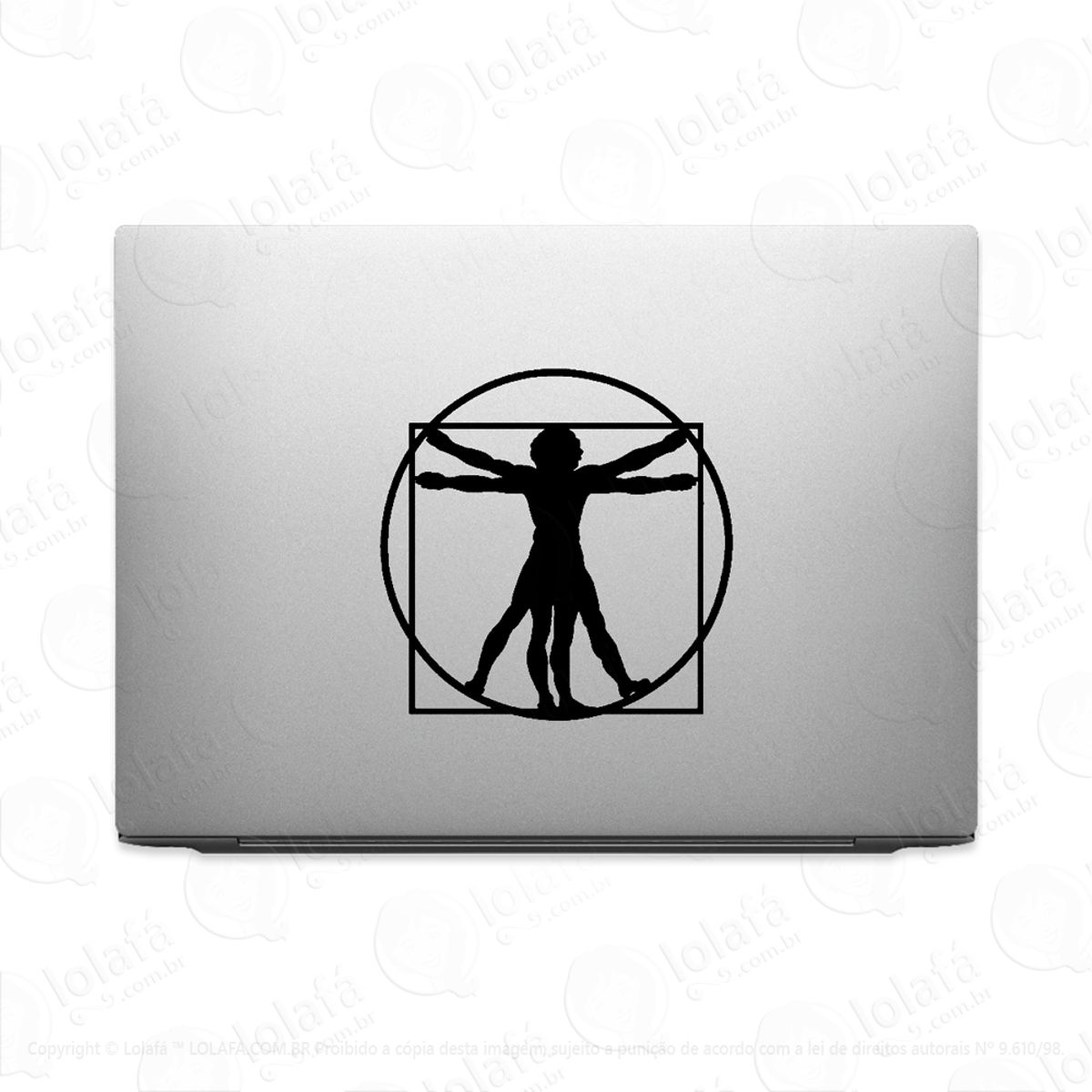 Adesivo Tablet Notebook Homem Vitruviano Leonardo Da Vinci Mod:2024