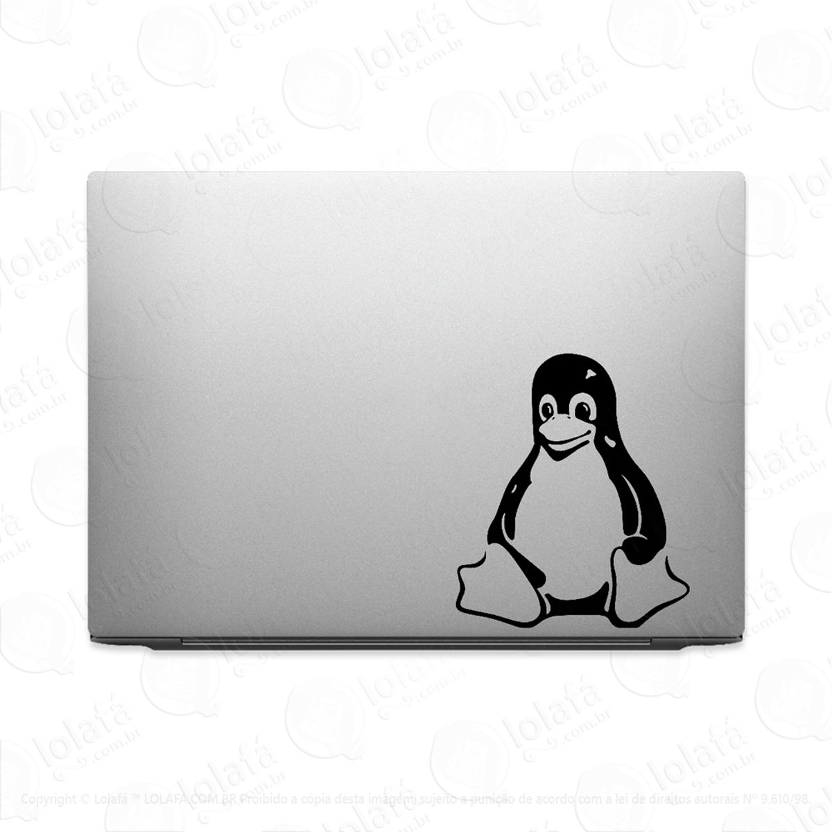 Adesivo Tablet Notebook Pinguim Linux Mod:2038