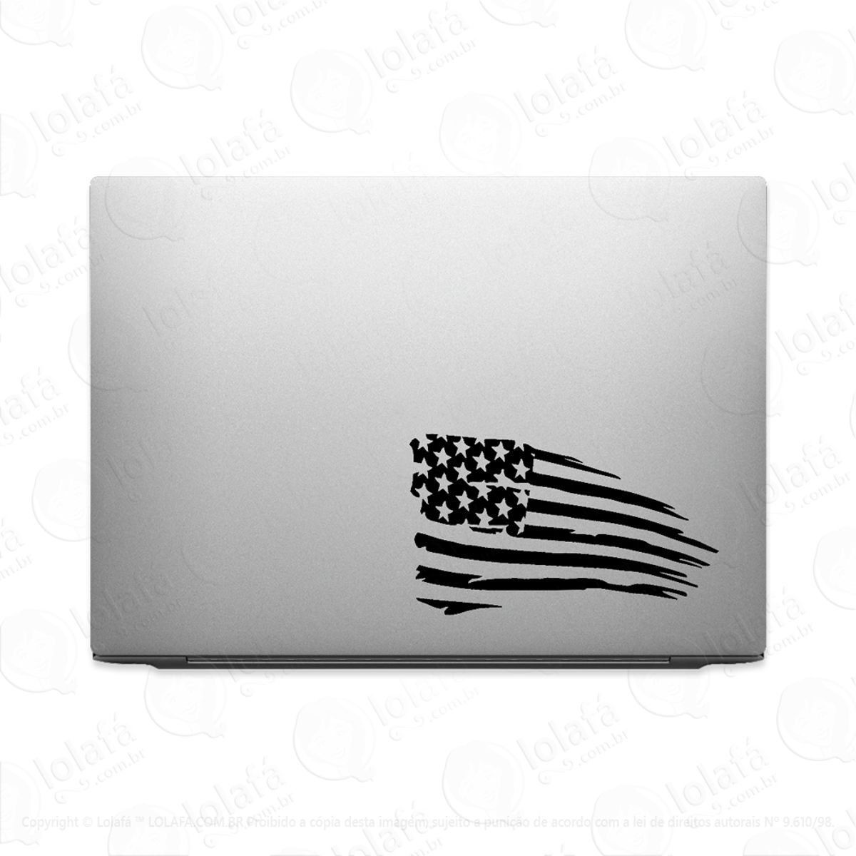 Adesivo Para Notebook Usa Bandeira Estados Unidos Mod:2048