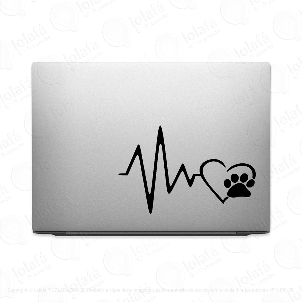 Adesivo Tablet Notebook Pc Batimentos Amor Por Animais Mod:2049