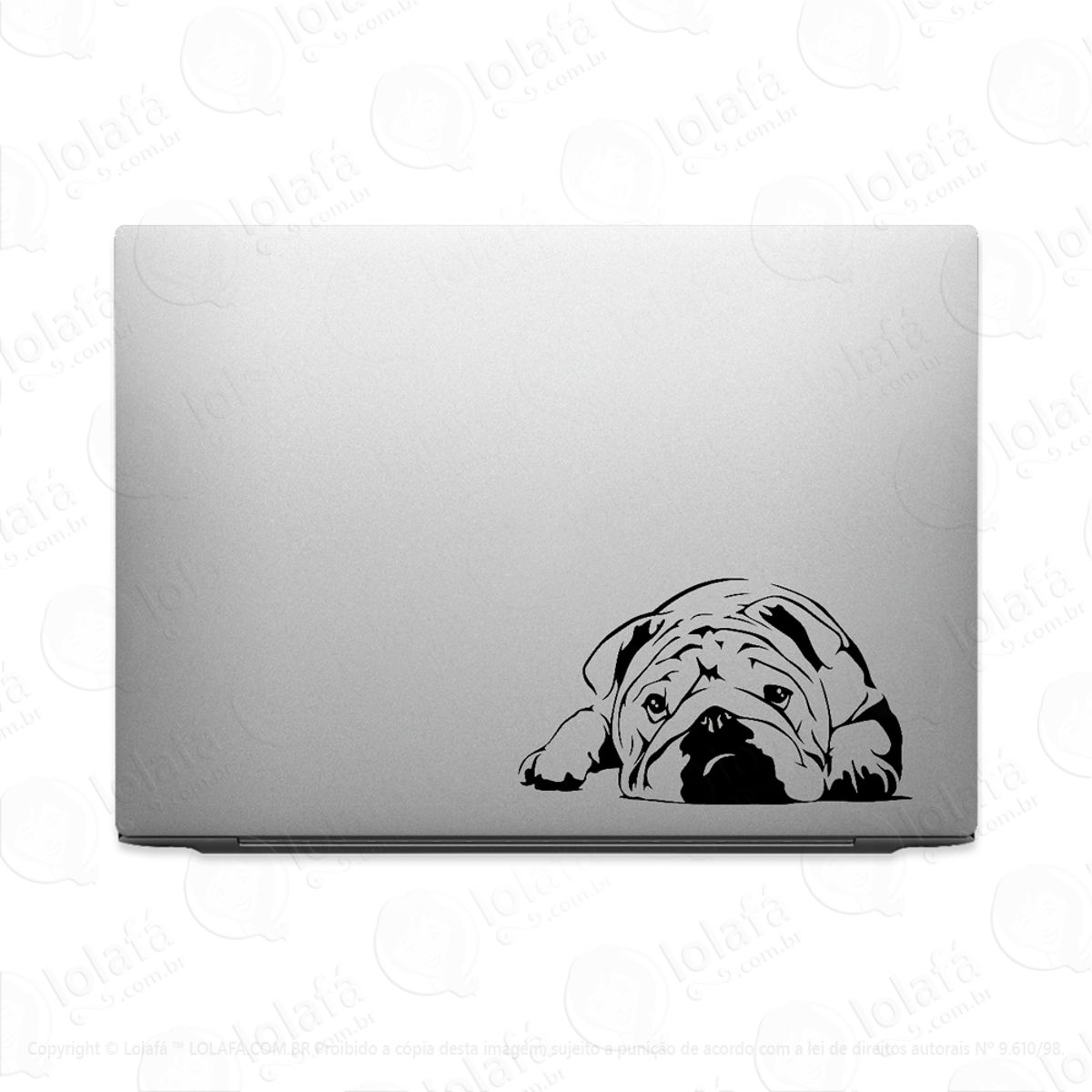 Adesivo Tablet Notebook Pc Bulldog Inglês Filhote Mod:2052