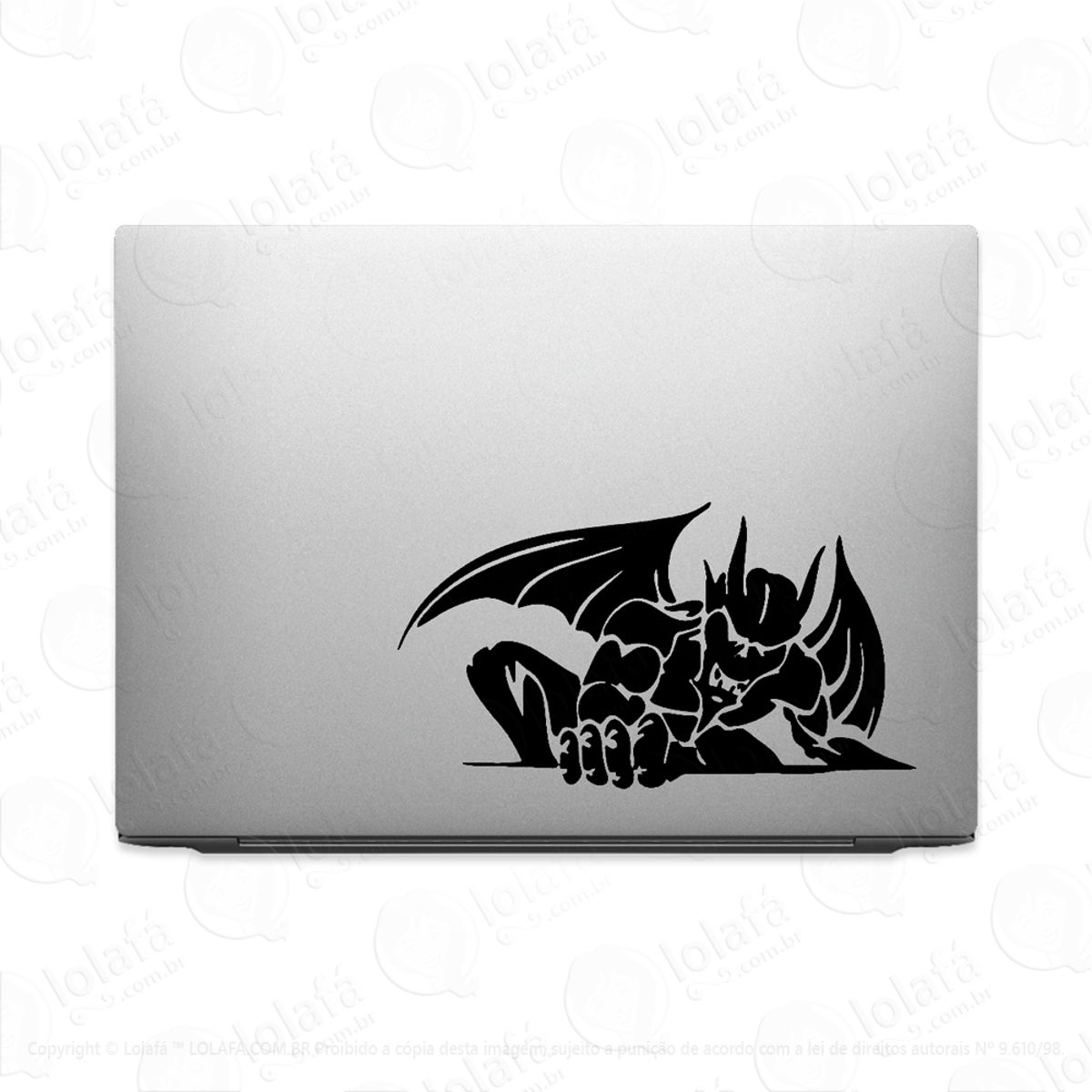 Adesivo Para Notebook Monstro Gárgula Alado Mod:2067