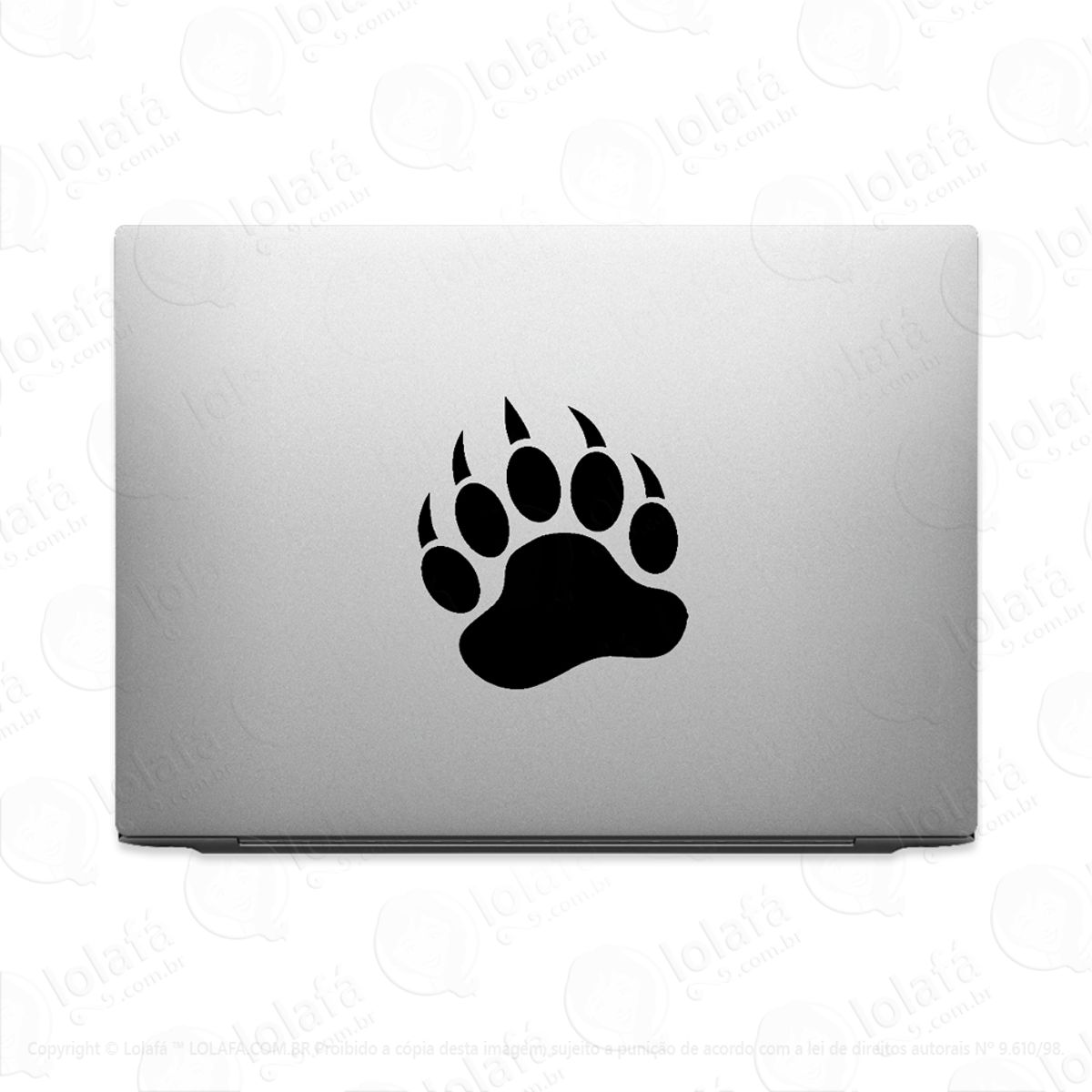 Adesivo Tablet Notebook Pegada De Pata De Urso Pardo Mod:2075
