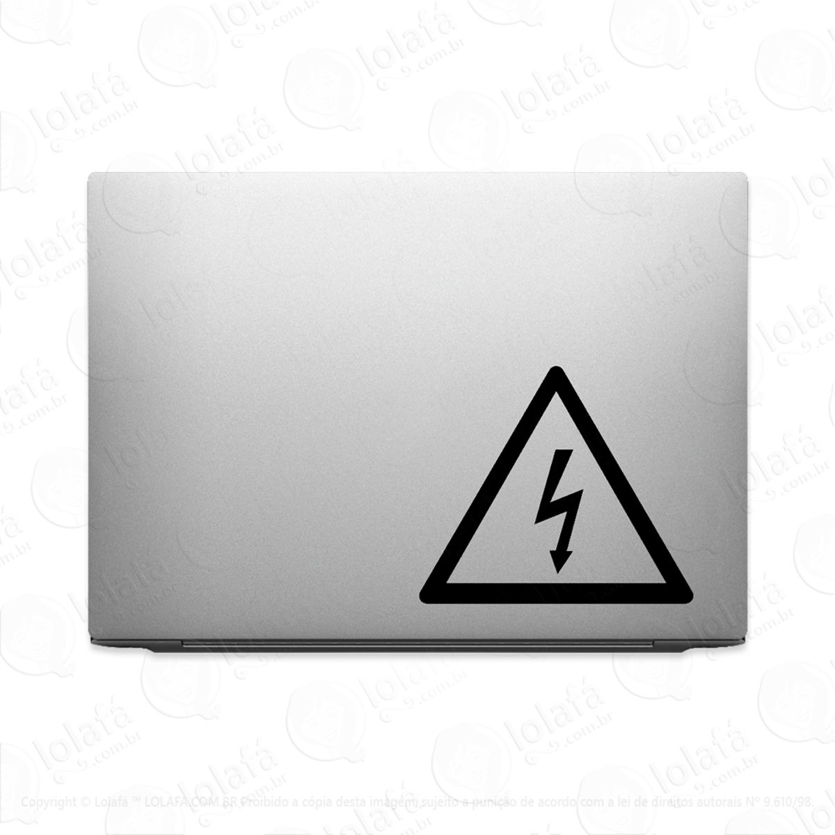 Adesivo Tablet Notebook Símbolo Eletricidade Alta Voltagem Mod:2078